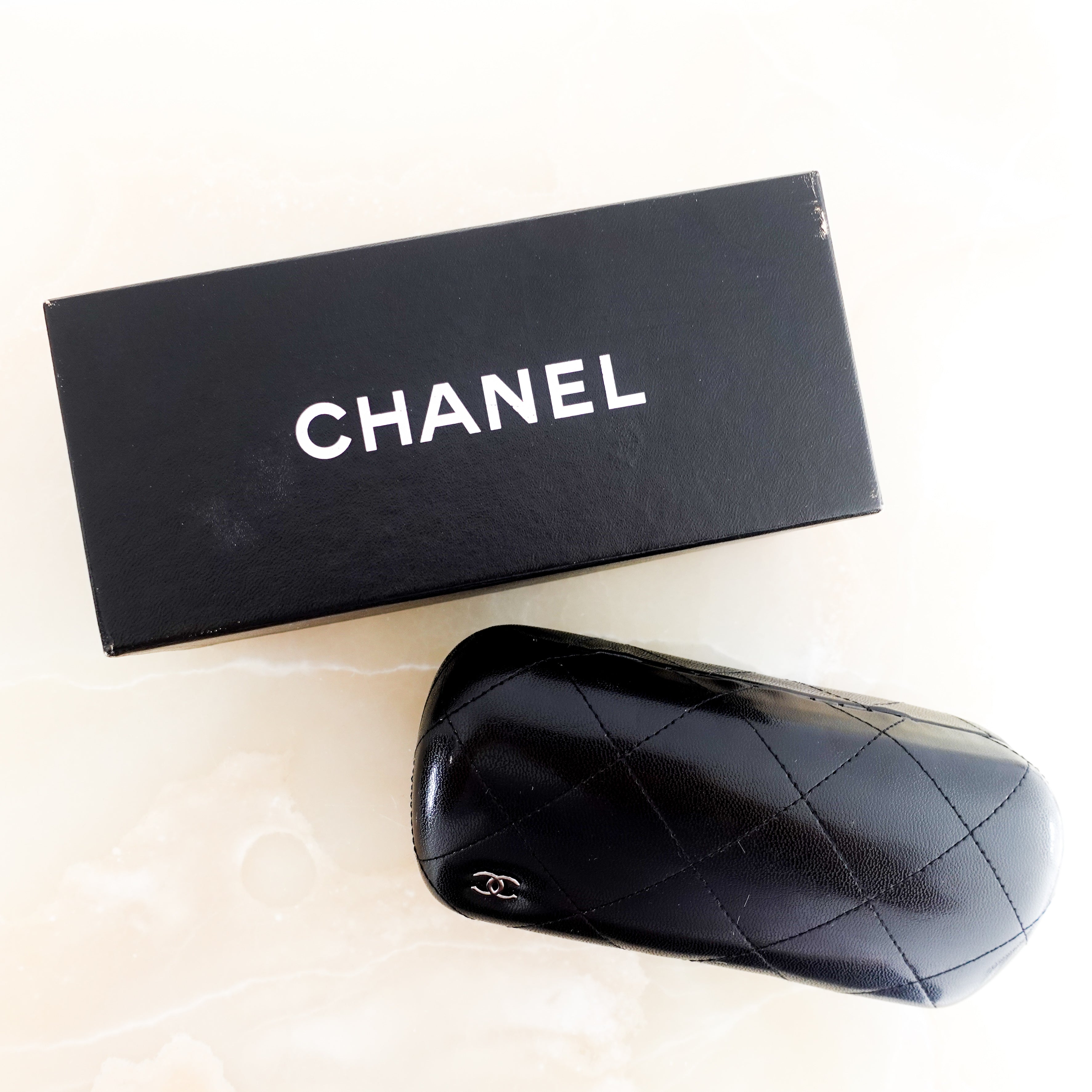 Chanel Blue Shield Diamond Pattern Runway Sunglasses RRP £700 | Authentic Preloved