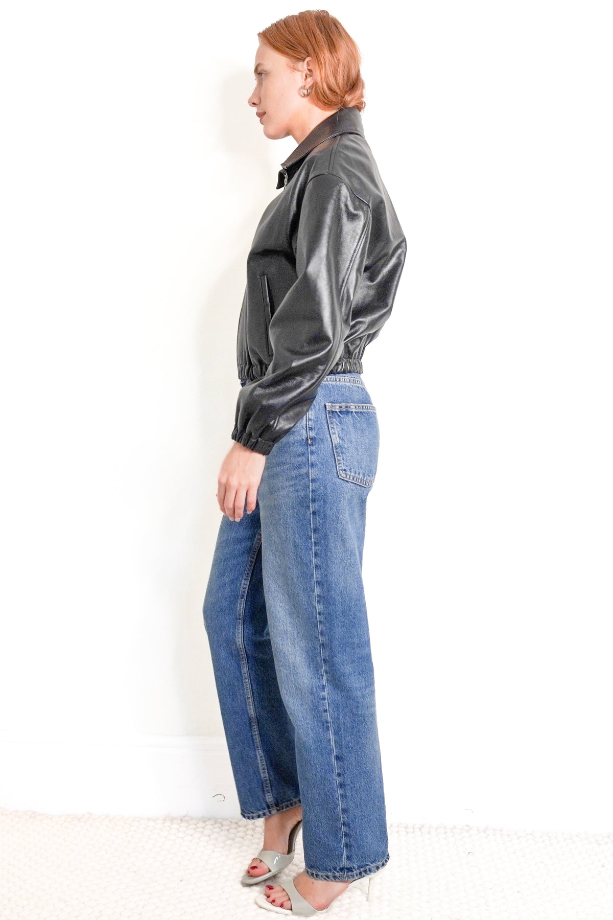 Nour Hammour Leather Bomber Jacket (RRP £1700) | Authentic Preloved