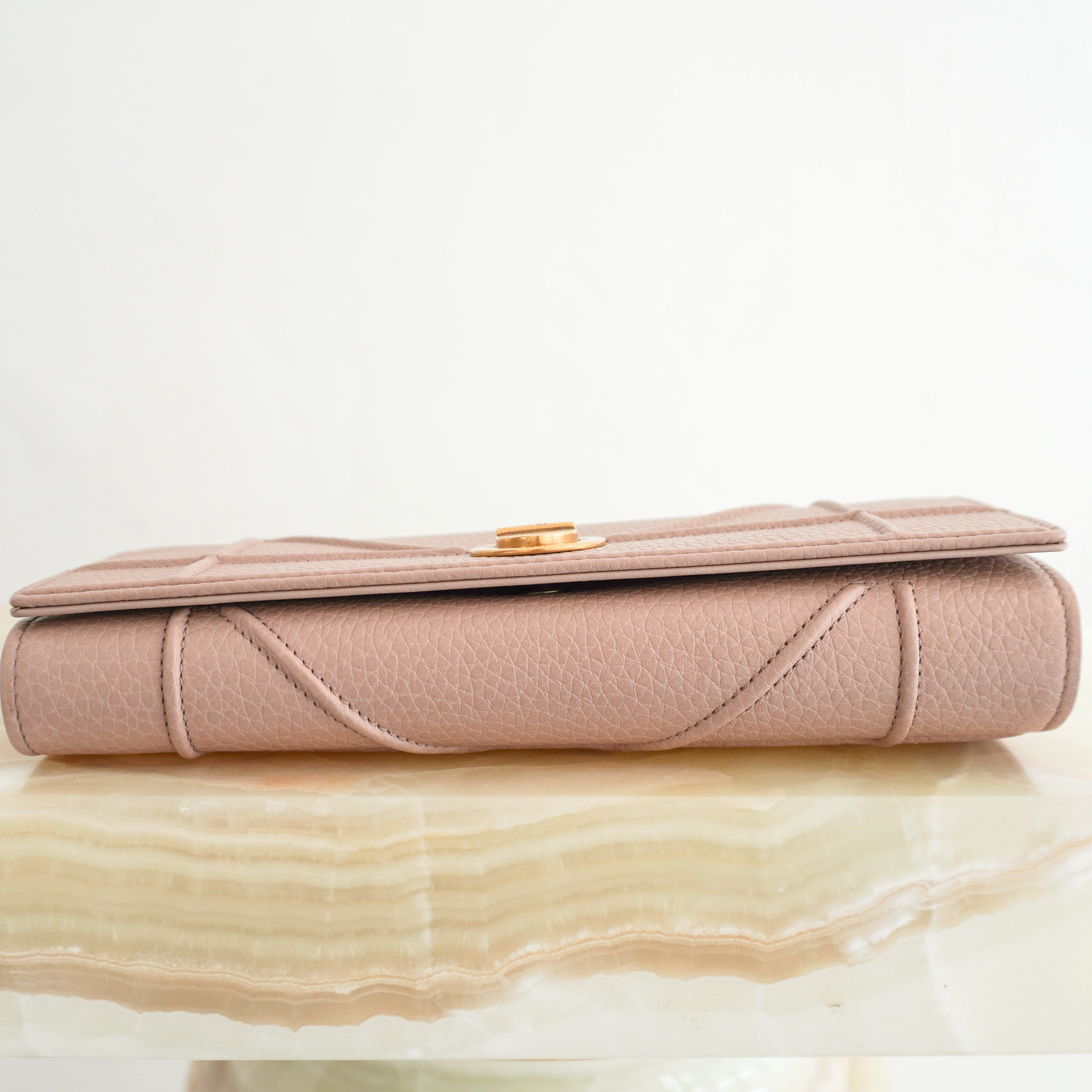 Christian Dior Pink Leather Diorama Wallet on a Chain RRP £1800 | Authentic Preloved