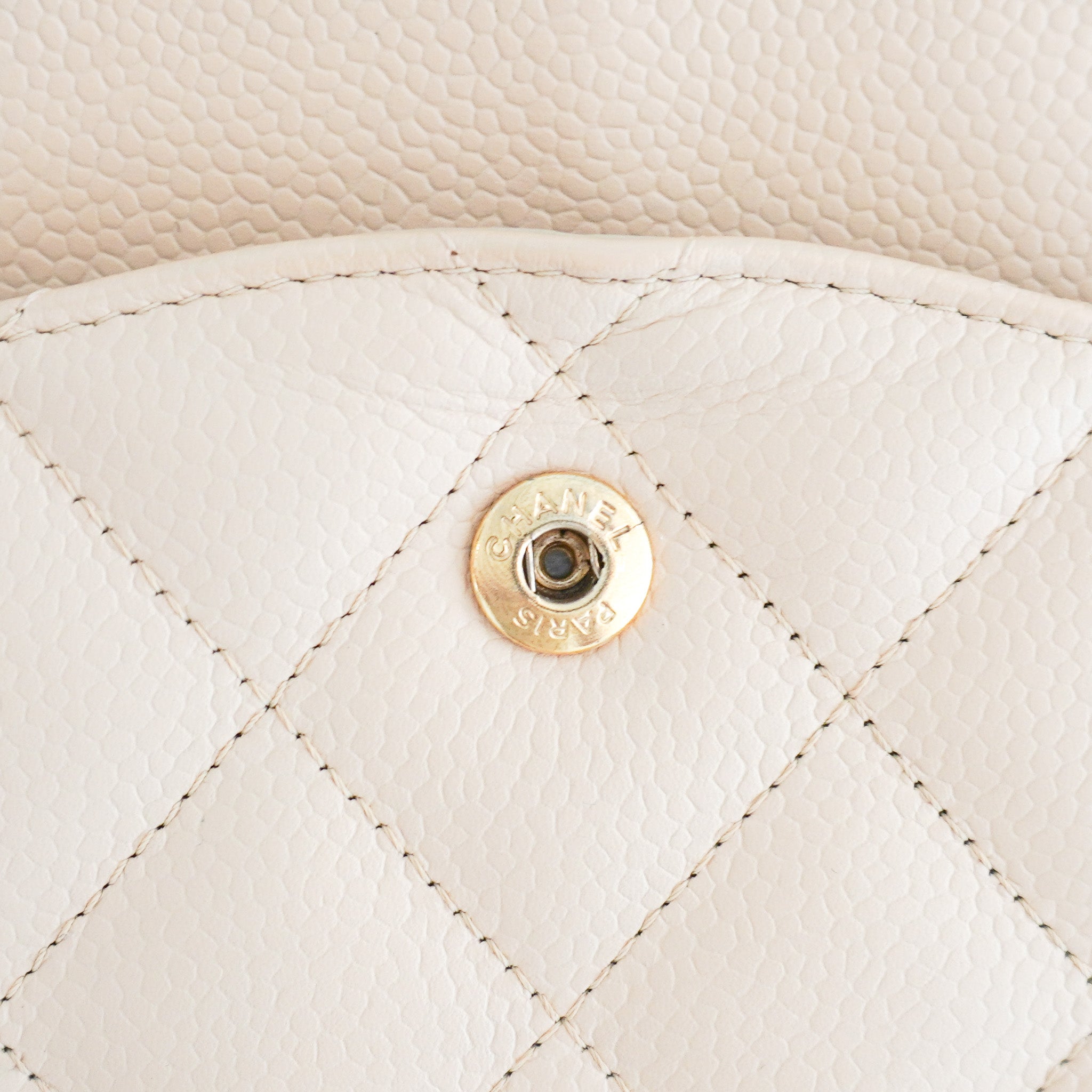 Chanel Jumbo Classic Double Flap Bag in Beige Caviar Leather RRP (£9830) | Authentic Preloved - Reloved Again