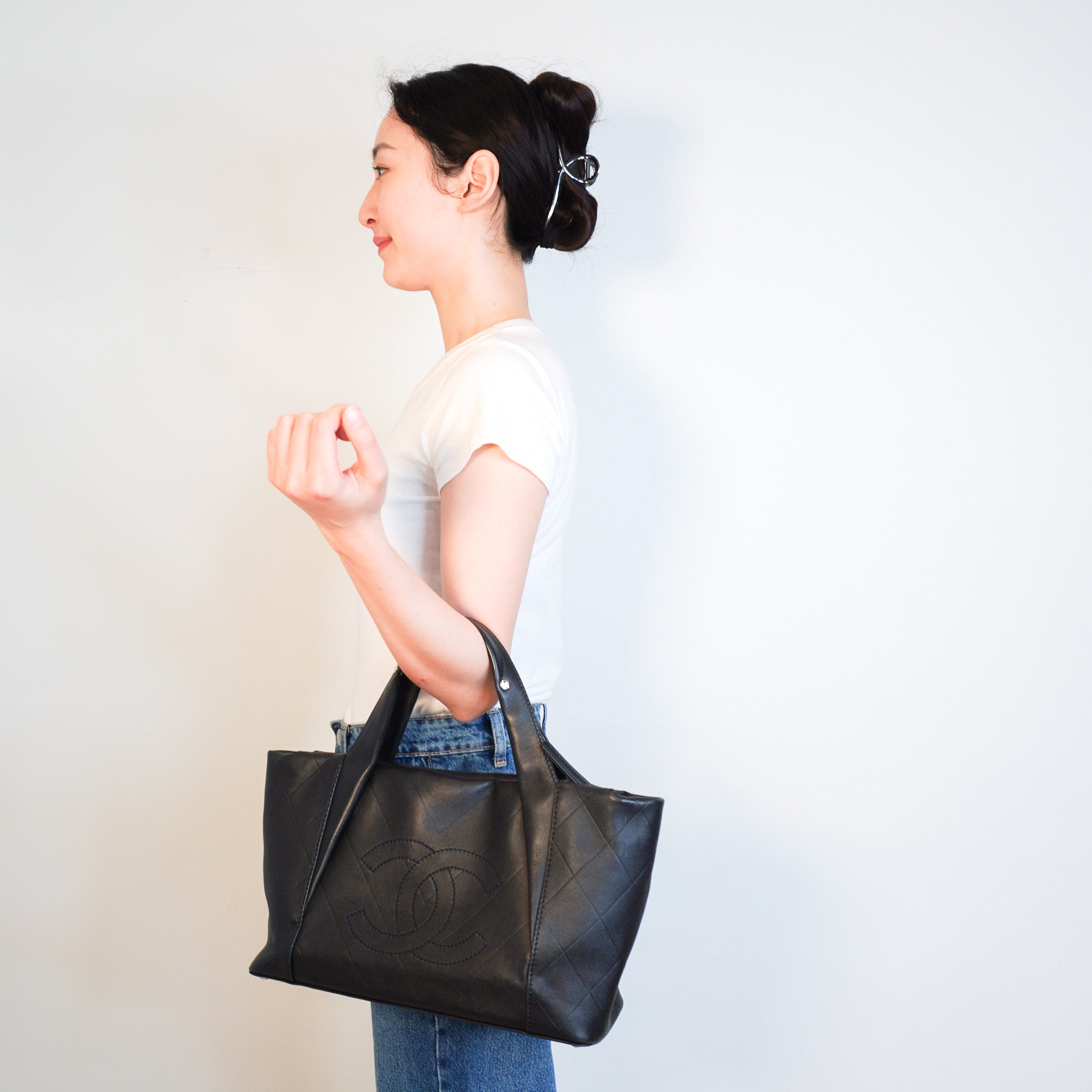 Chanel Black Quilted All Day Long Tote | Authentic Preloved - Reloved Again
