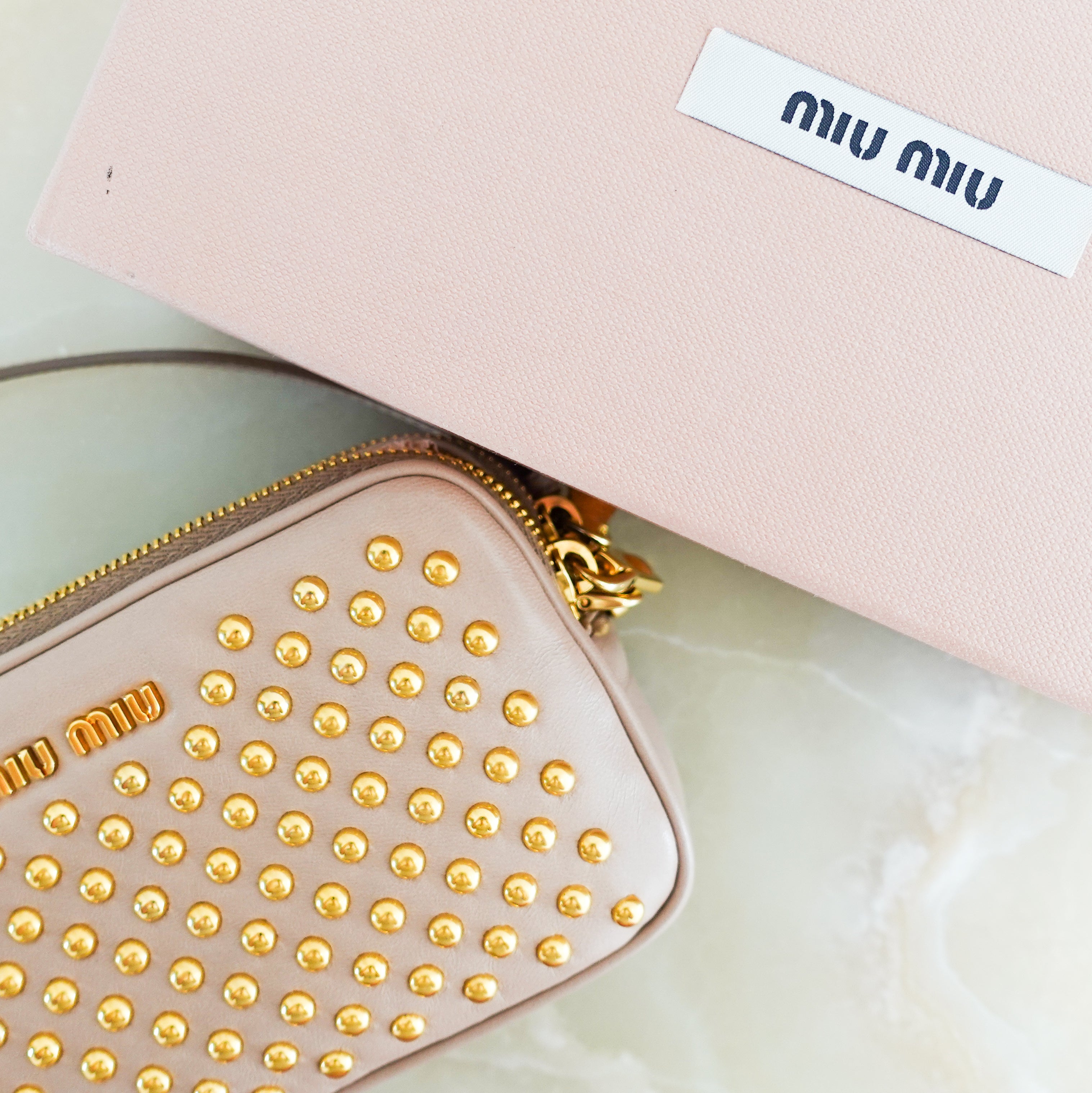 Studded mini bag pink RRP £700