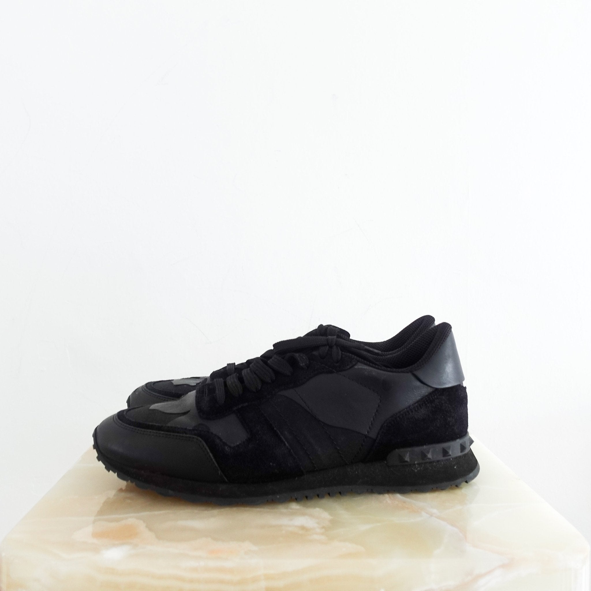 Valentino Garavani Black Studded Trainers RRP £800 | Authentic Preloved - Reloved Again