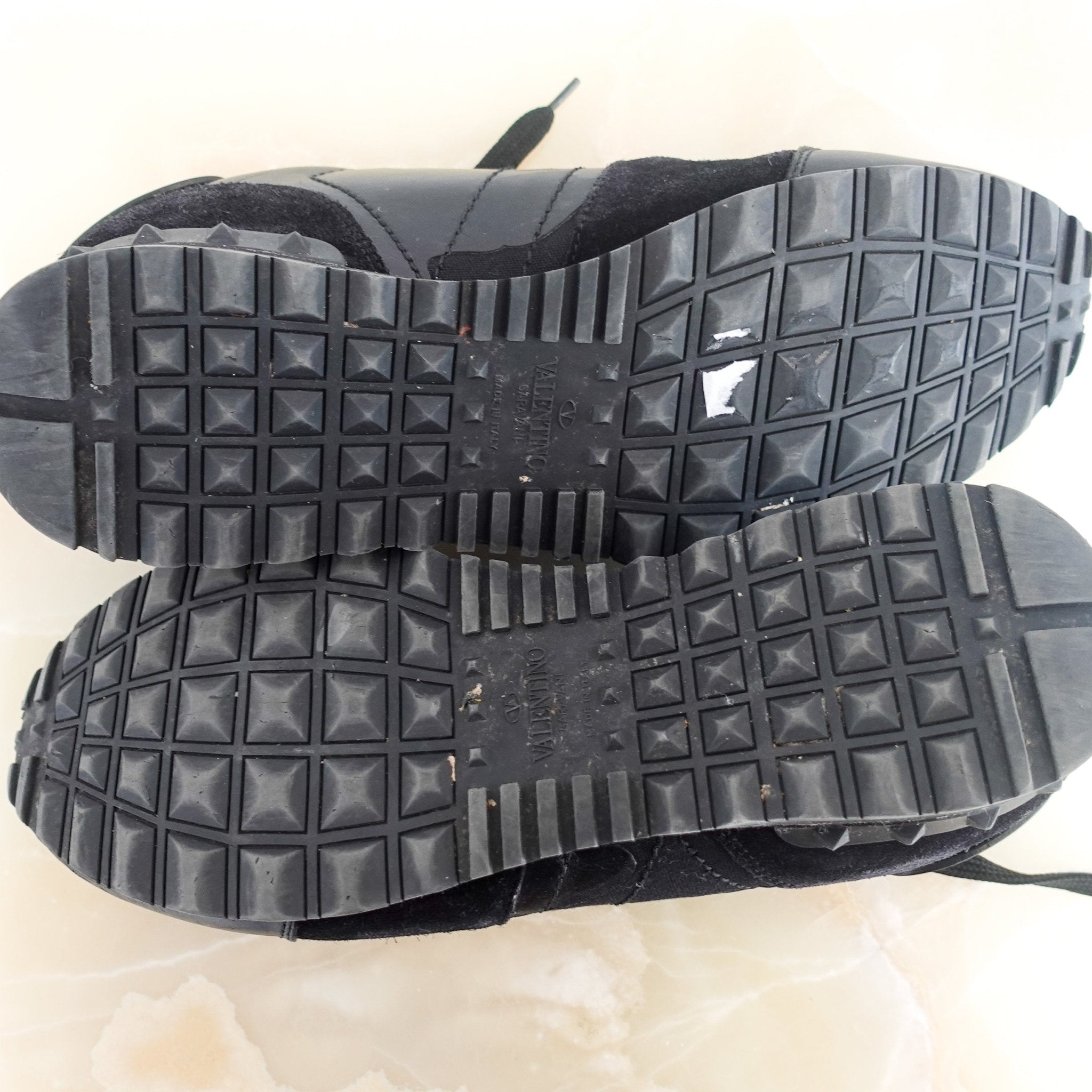 Valentino Garavani Black Studded Trainers RRP £800 | Authentic Preloved - Reloved Again