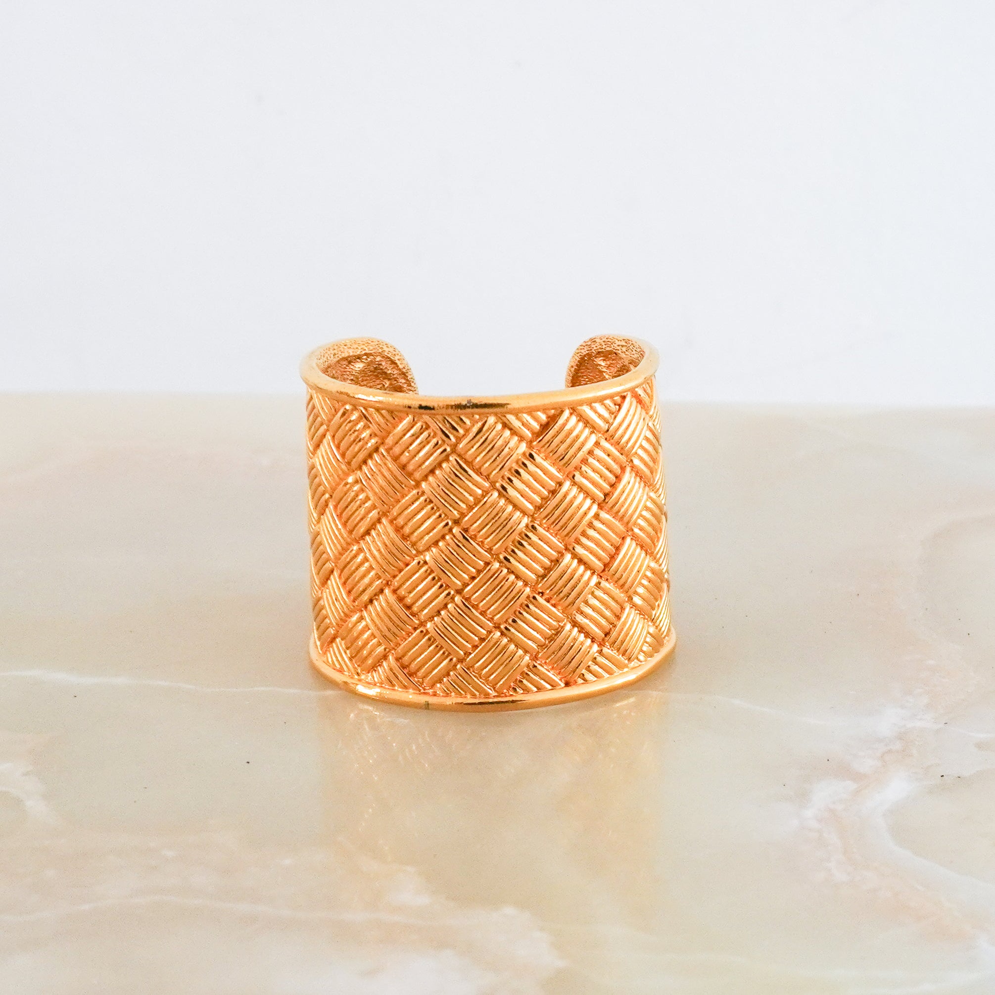 Chanel Vintage Embossed Interwoven Gold Plated Bangle RRP £1800 | Authentic Preloved FINAL SALE - Reloved Again