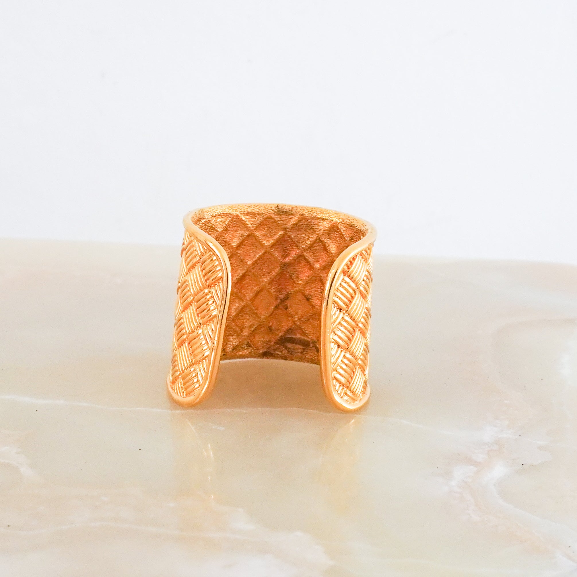 Chanel Vintage Embossed Interwoven Gold Plated Bangle RRP £1800 | Authentic Preloved FINAL SALE - Reloved Again