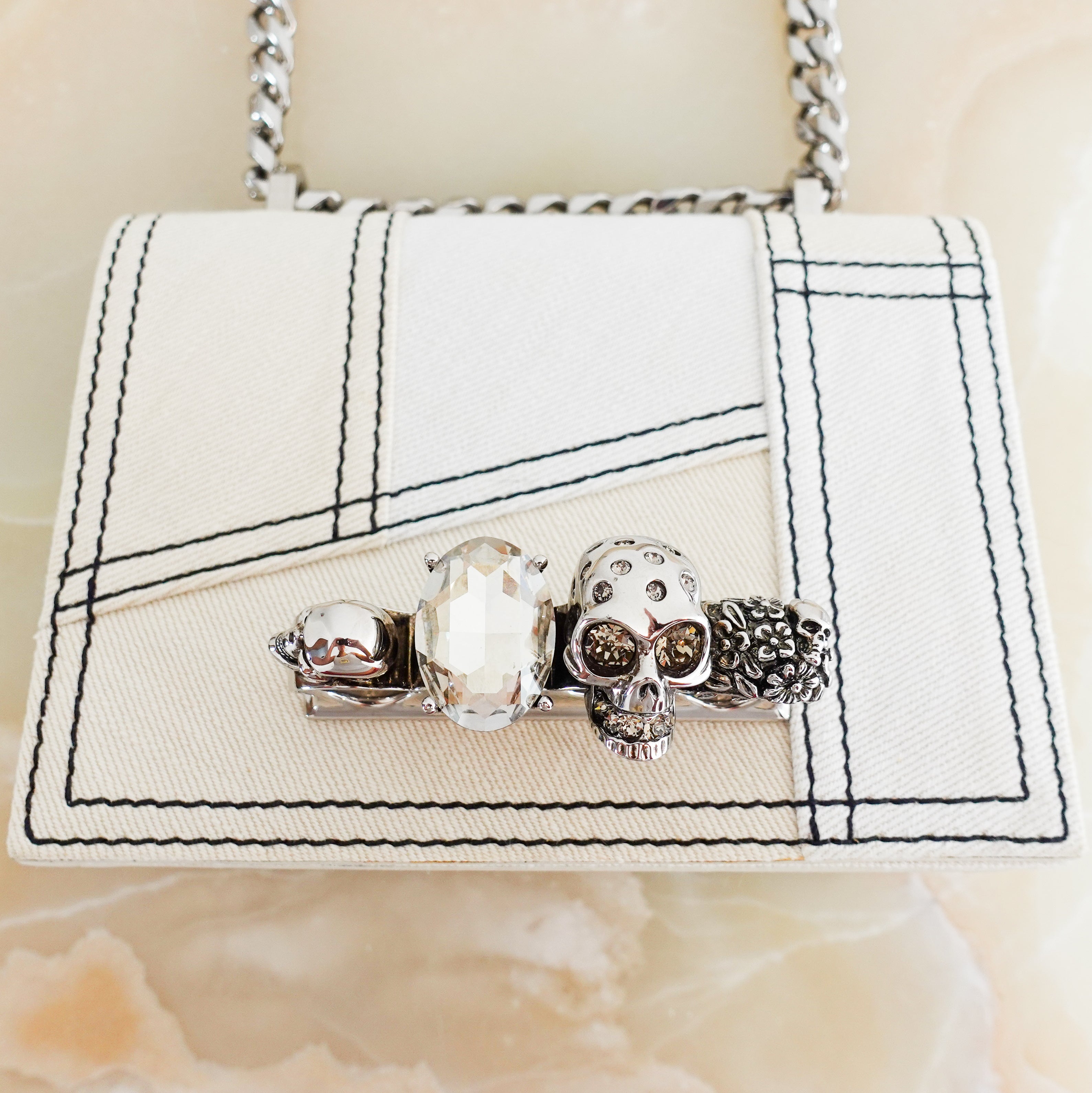 denim small knuckle bag RRP £1200