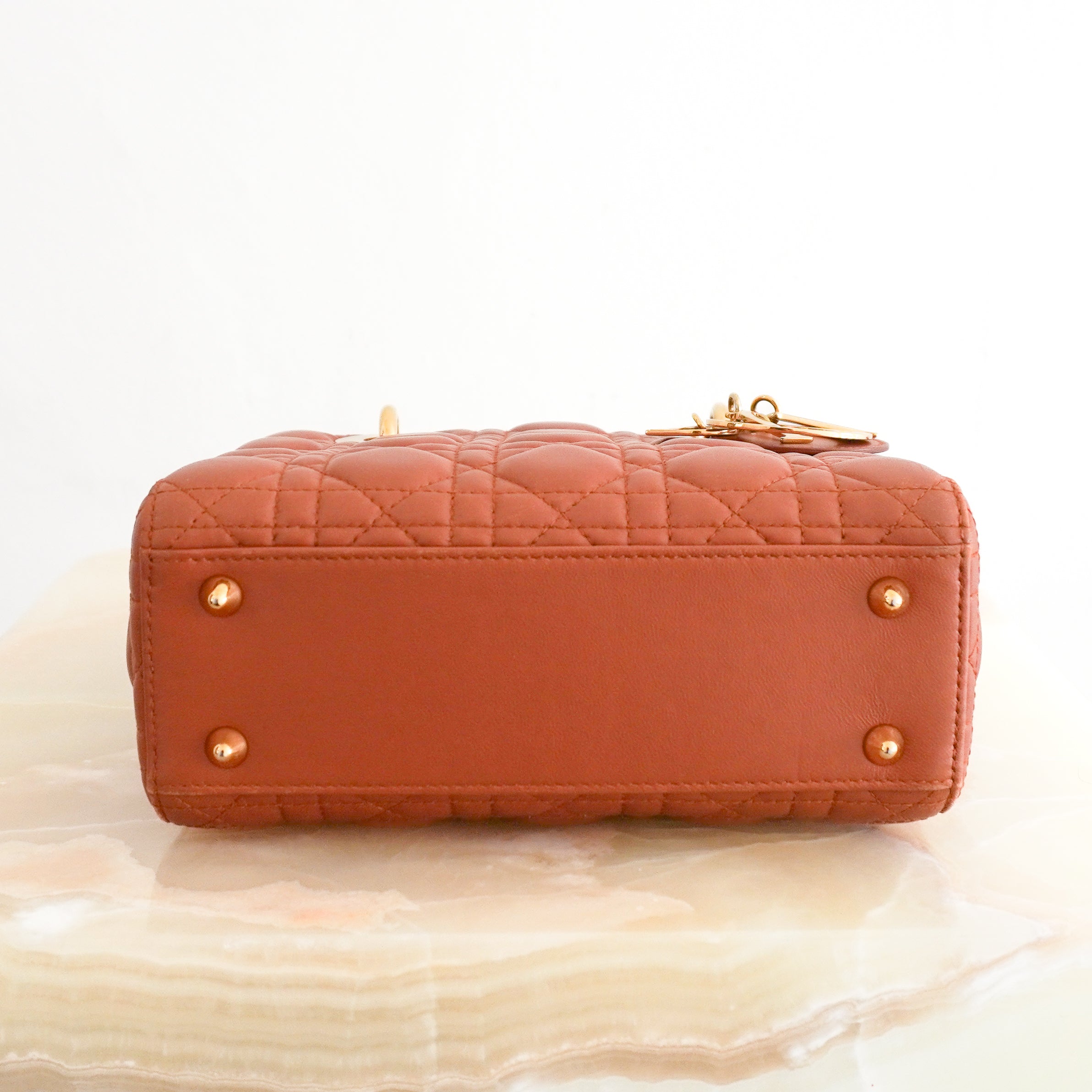 Dior Small Lady Dior Bag Tobacco Brown Cannage Lambskin (RRP £5200) | Authentic Preloved