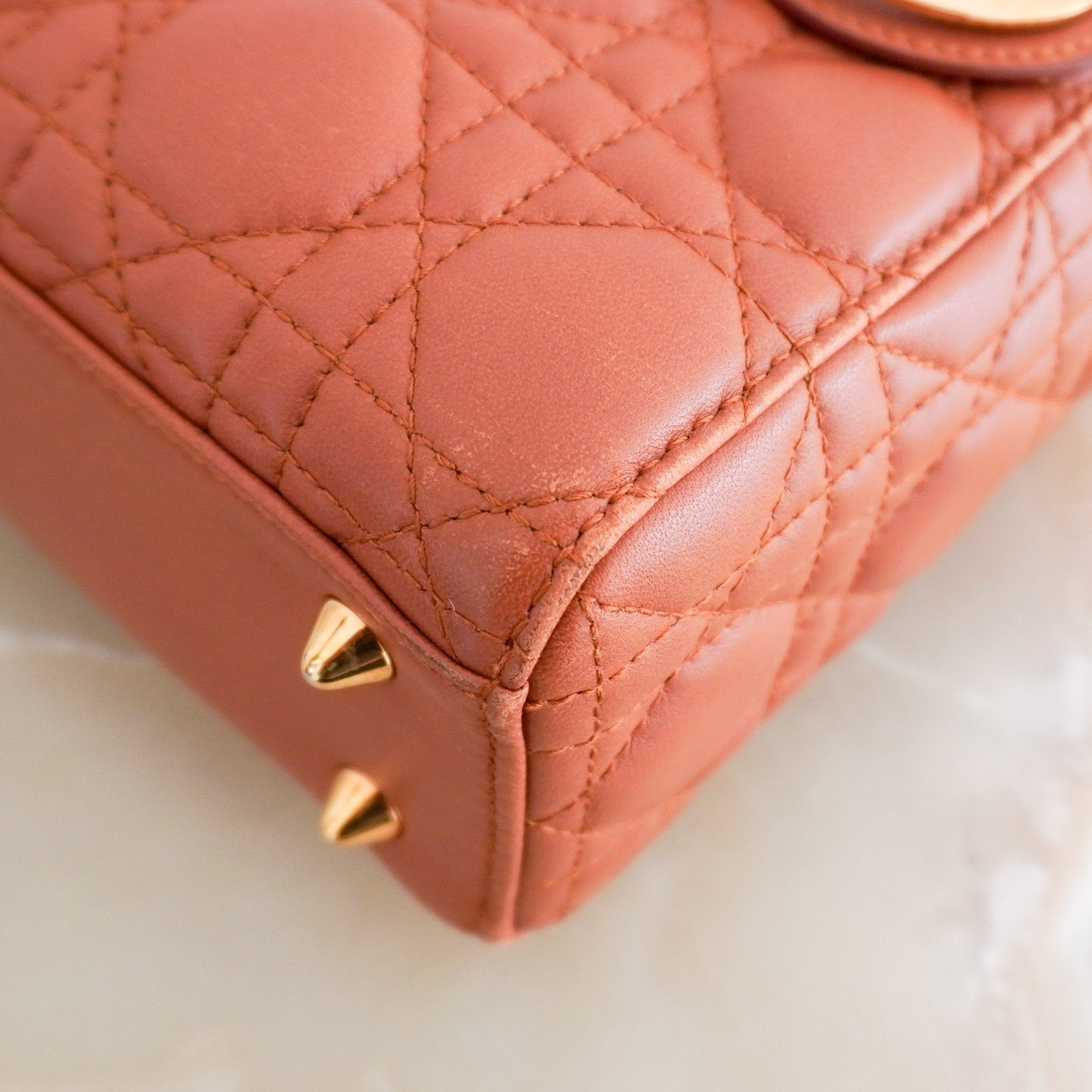 Dior Small Lady Dior Bag Tobacco Brown Cannage Lambskin (RRP £5200) | Authentic Preloved - Reloved Again