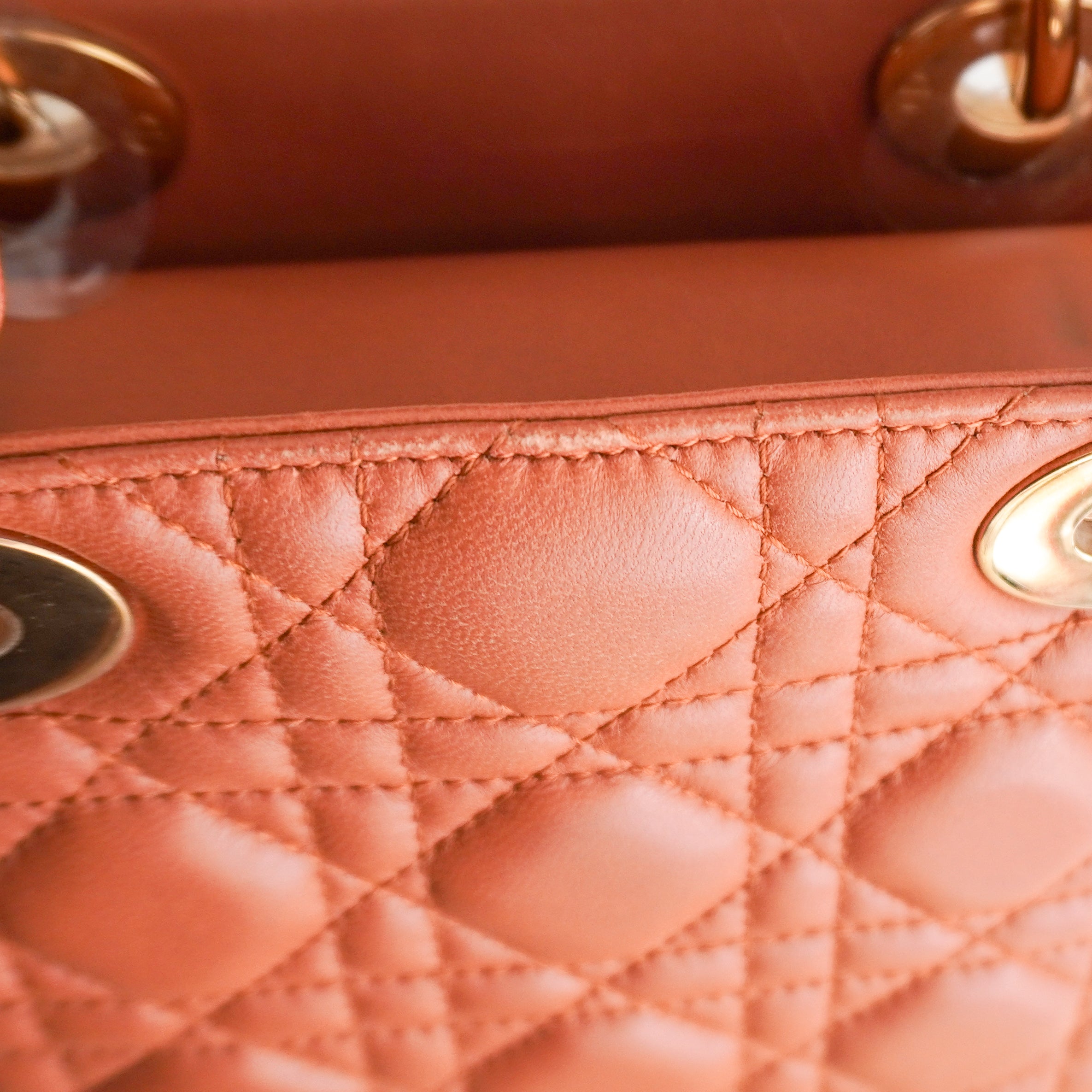 Dior Small Lady Dior Bag Tobacco Brown Cannage Lambskin (RRP £5200) | Authentic Preloved