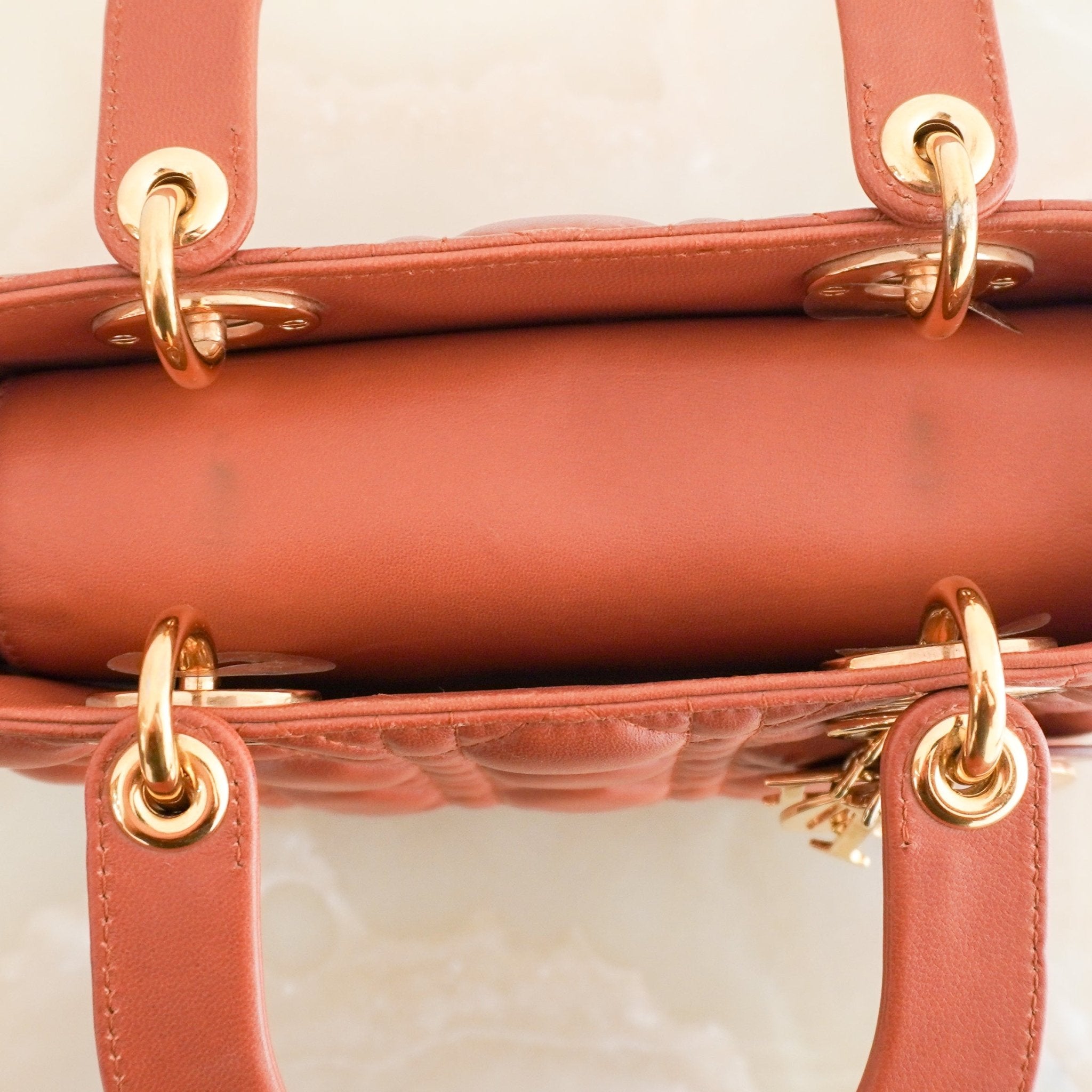 Dior Small Lady Dior Bag Tobacco Brown Cannage Lambskin (RRP £5200) | Authentic Preloved - Reloved Again