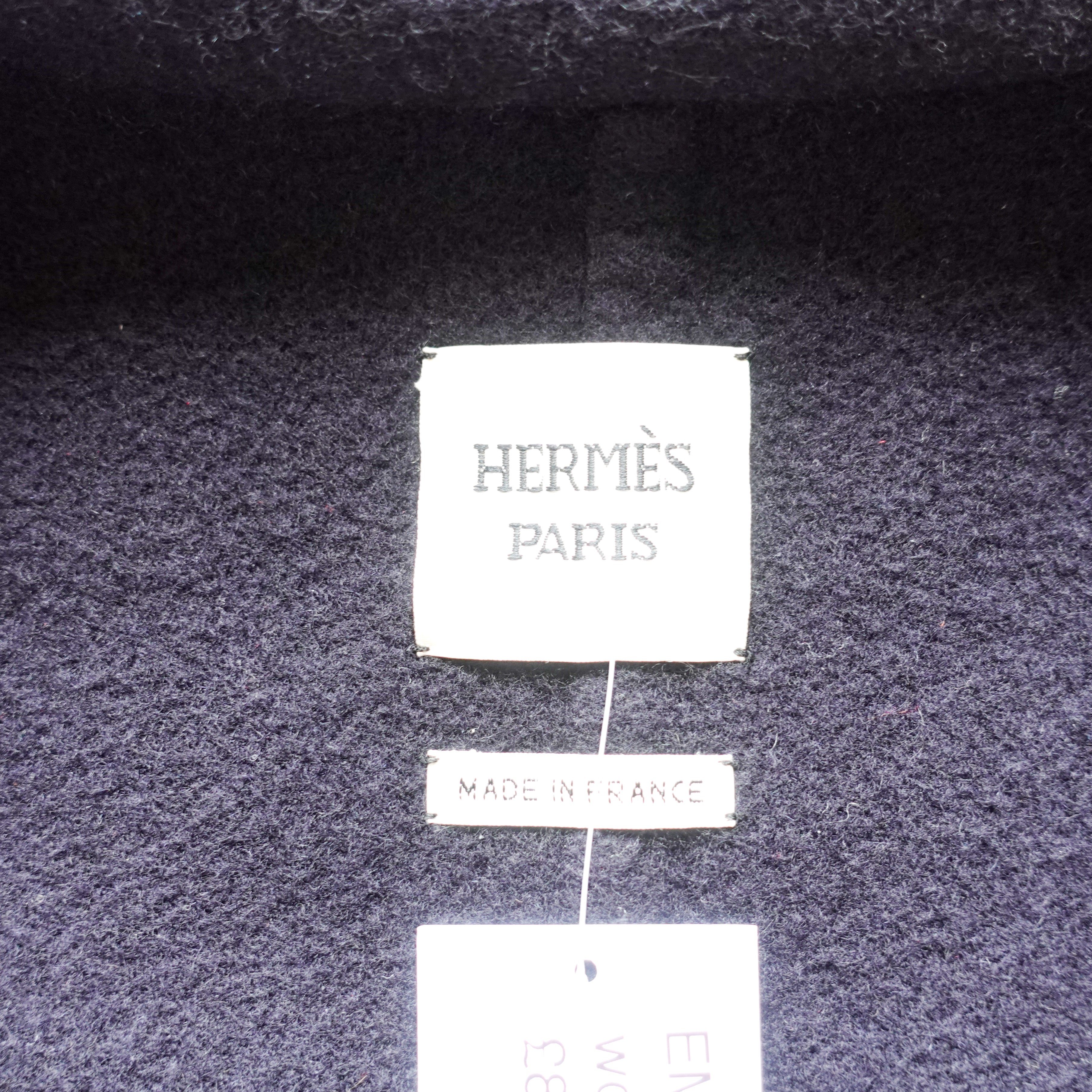 Hermès Paris Black Cashmere Trench Coat RRP £4.5K | Authentic Preloved