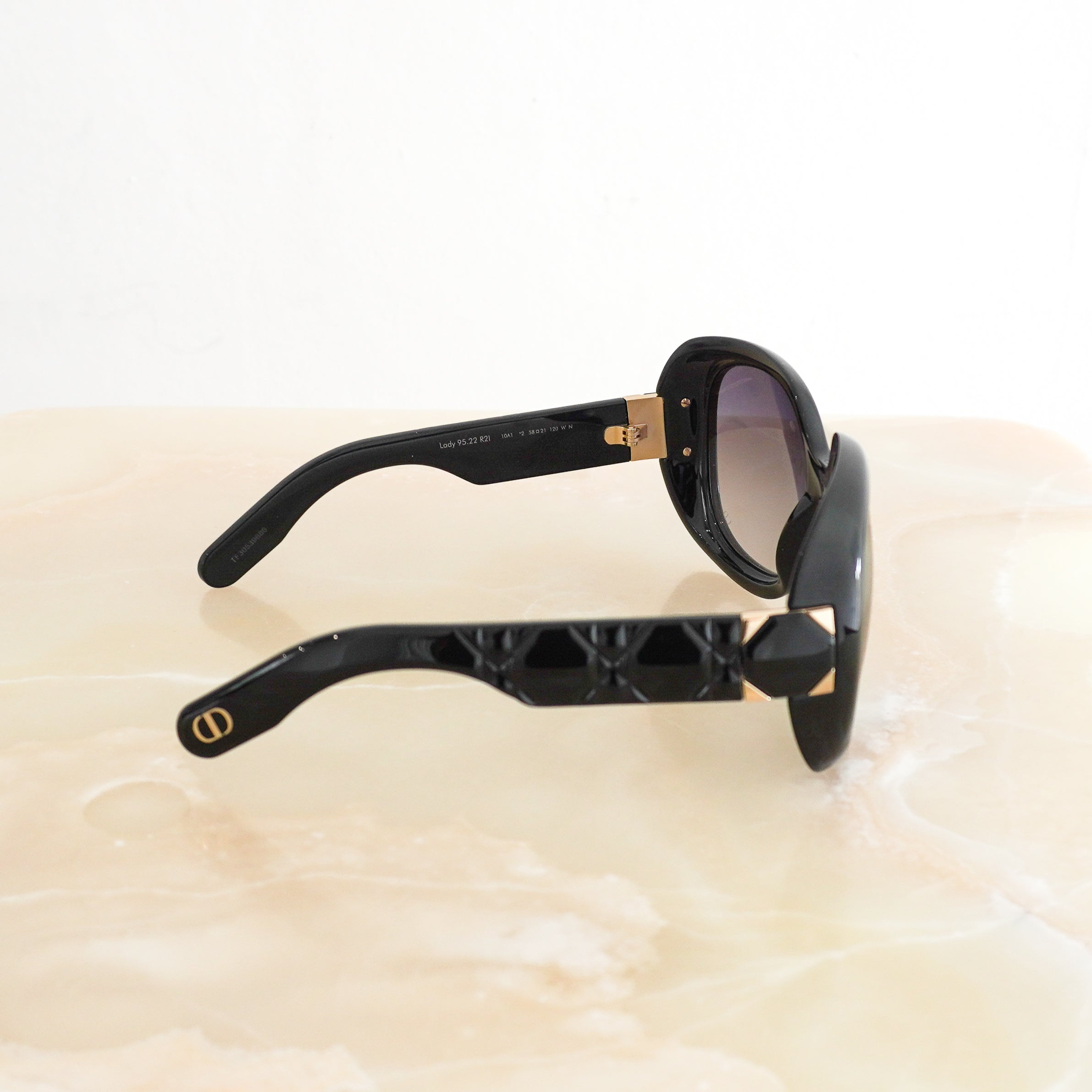 Christian Dior Lady 95.22 R2I Black Cannage Sunglasses (RRP £460) | Authentic Preloved FINAL SALE