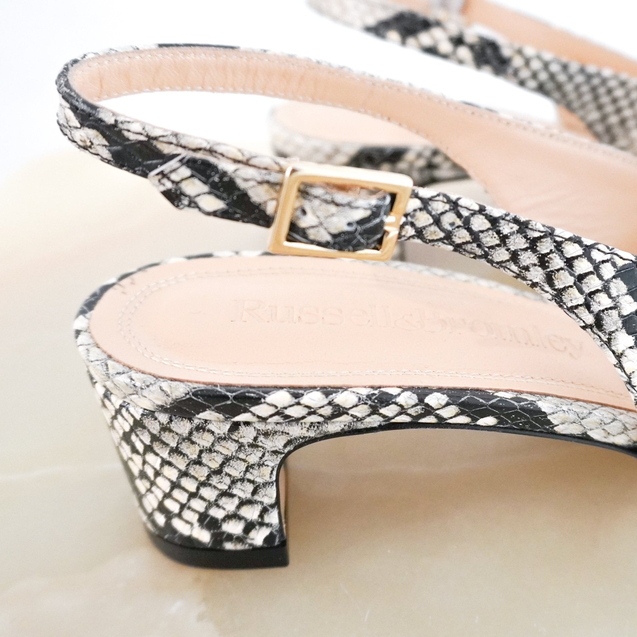 NEW Russell & Bromley Harker Snake Slingbacks RRP £275 | Authentic Preloved - Reloved Again