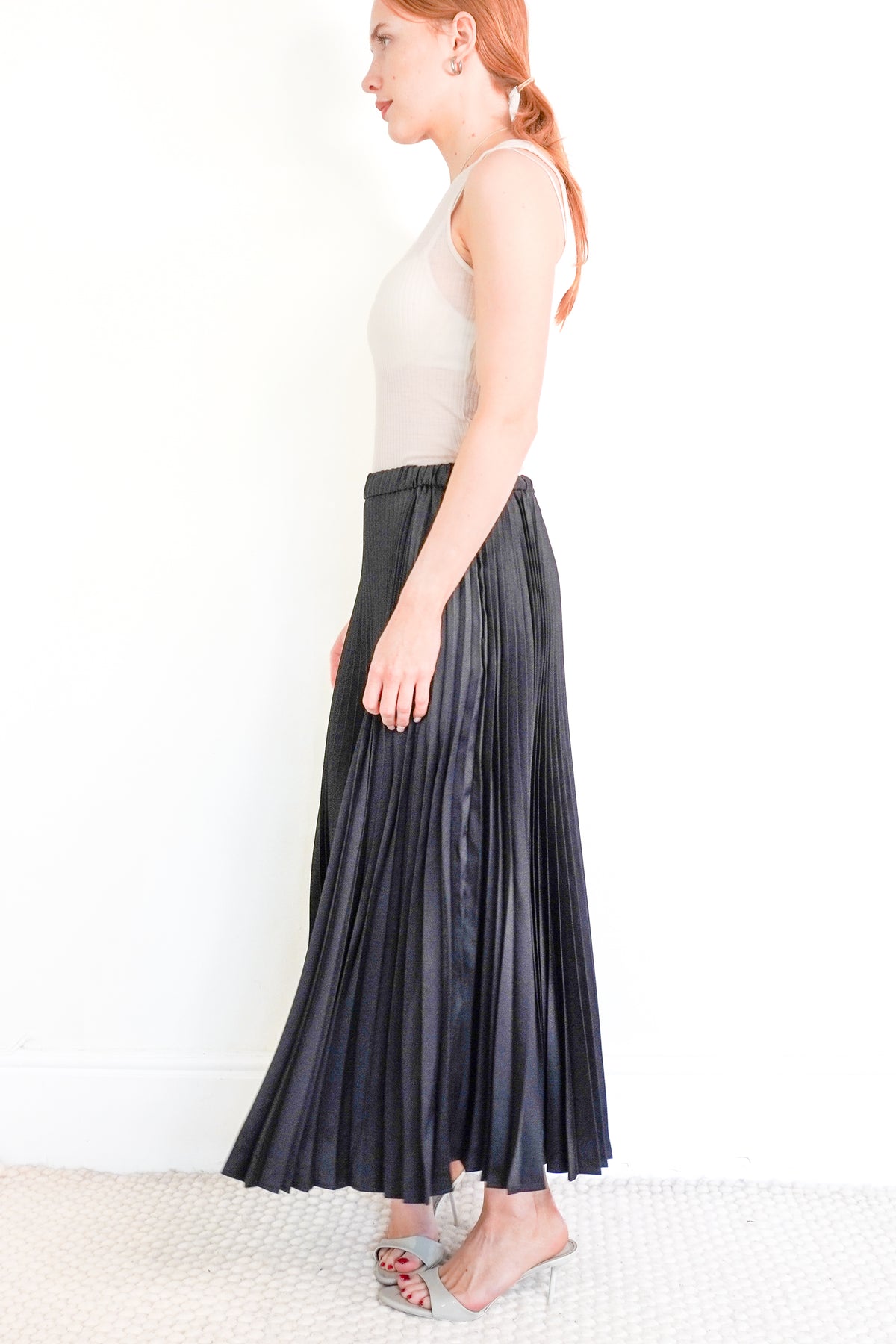 NWT Jil Sander Pleated Black Skirt (RRP £1200) | Authentic Preloved