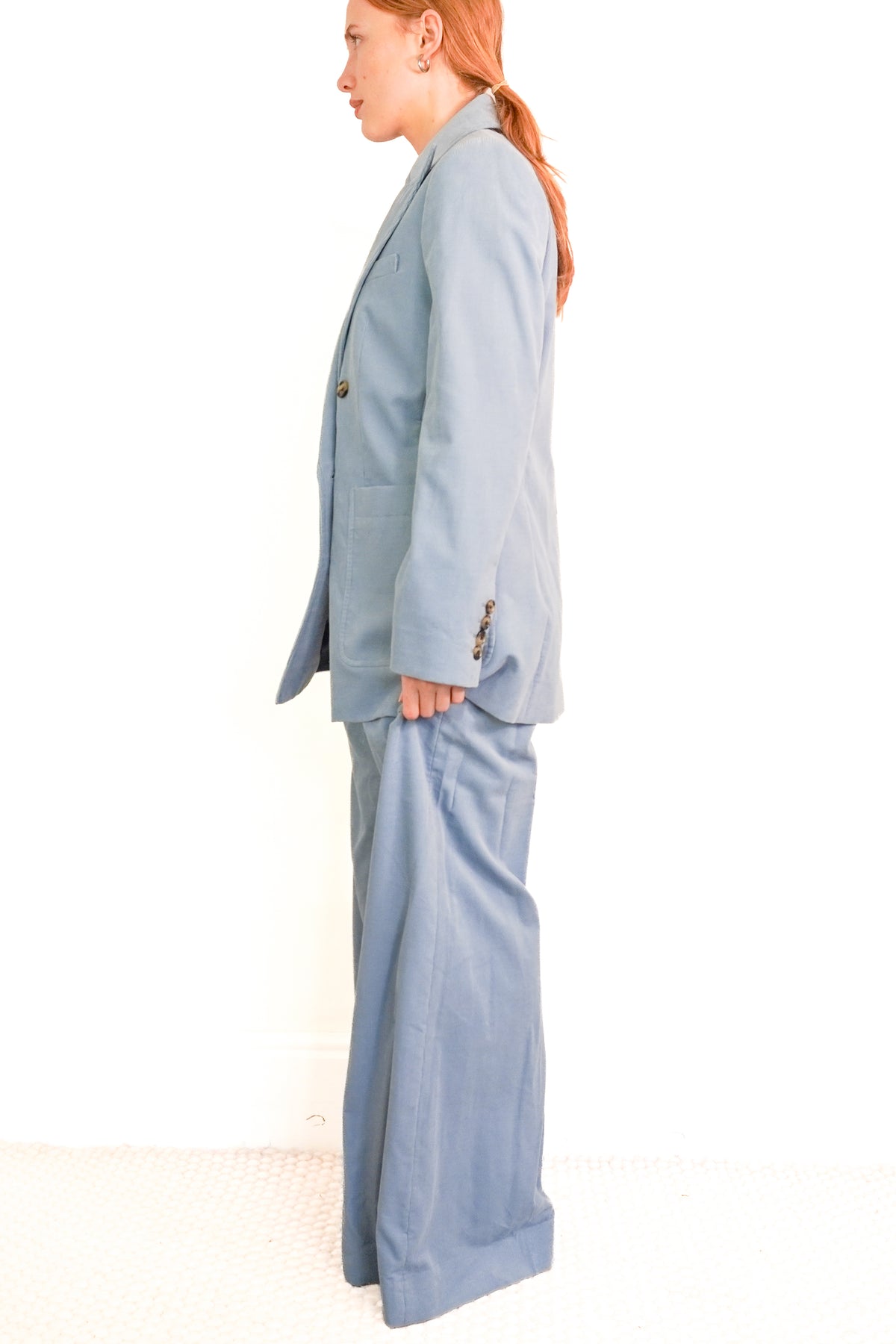 NWT Bella Freud Bianca Blue Cord Suit (RRP £1500) | Authentic Preloved