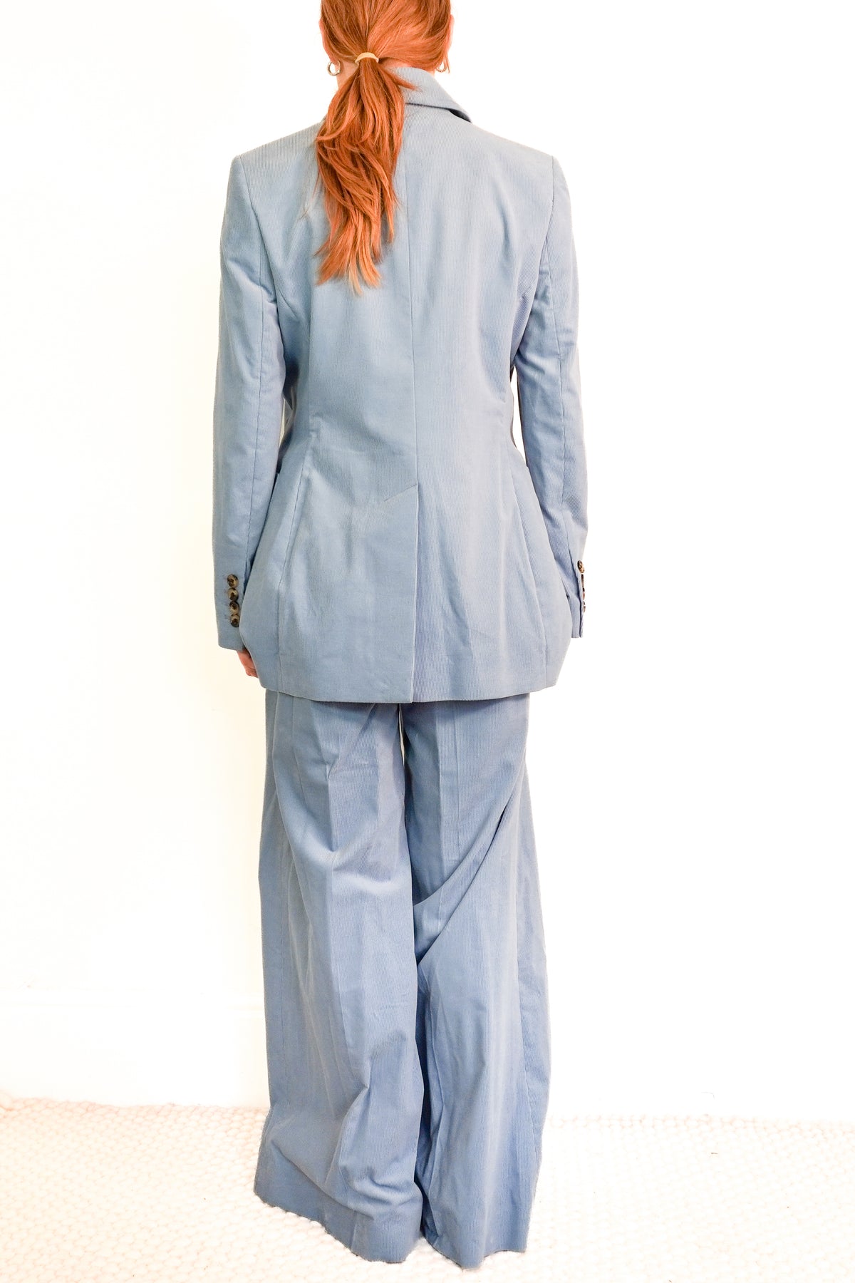 NWT Bella Freud Bianca Blue Cord Suit (RRP £1500) | Authentic Preloved