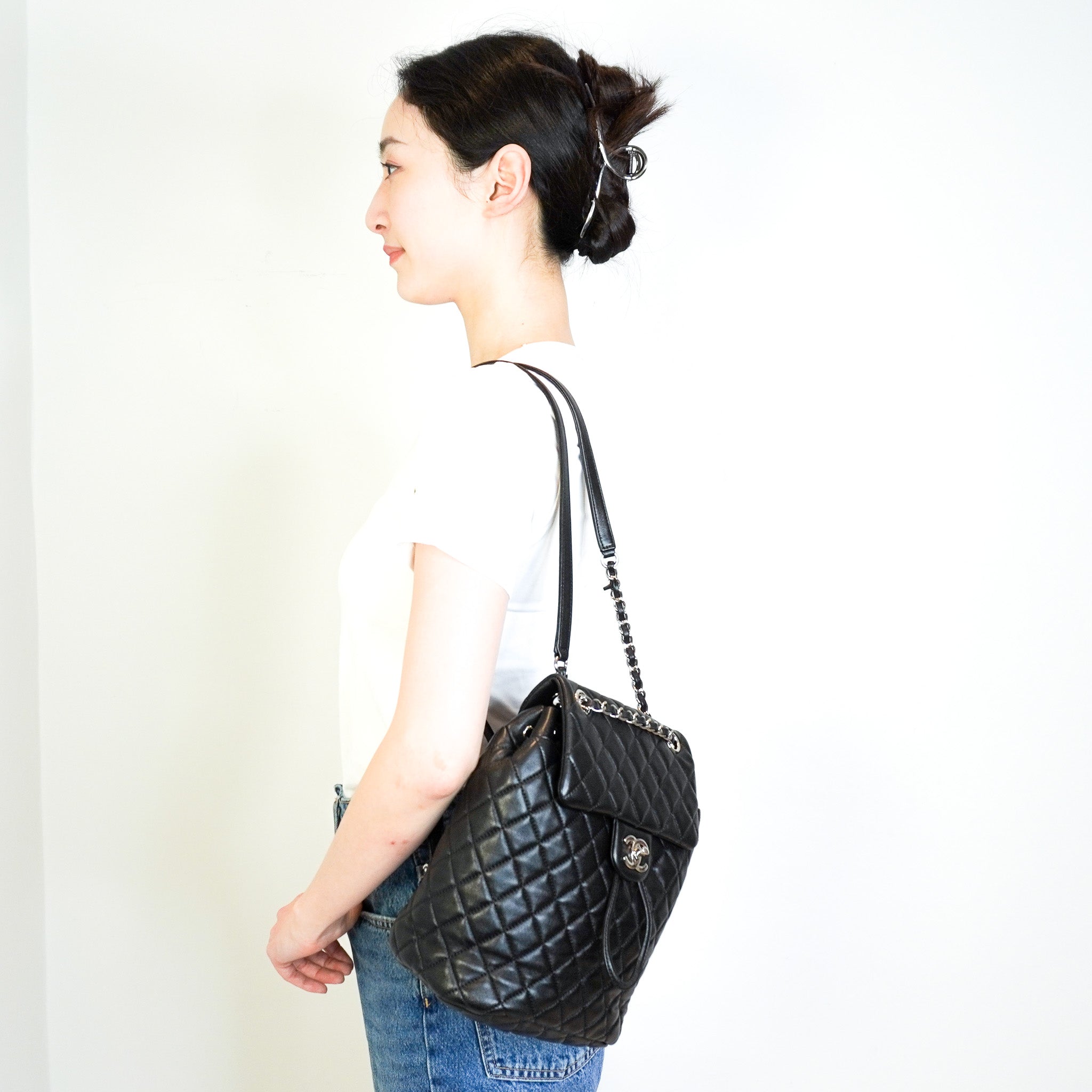 Chanel Black Lambskin Quilted Small Urban Spirit Backpack | Authentic Preloved - Reloved Again