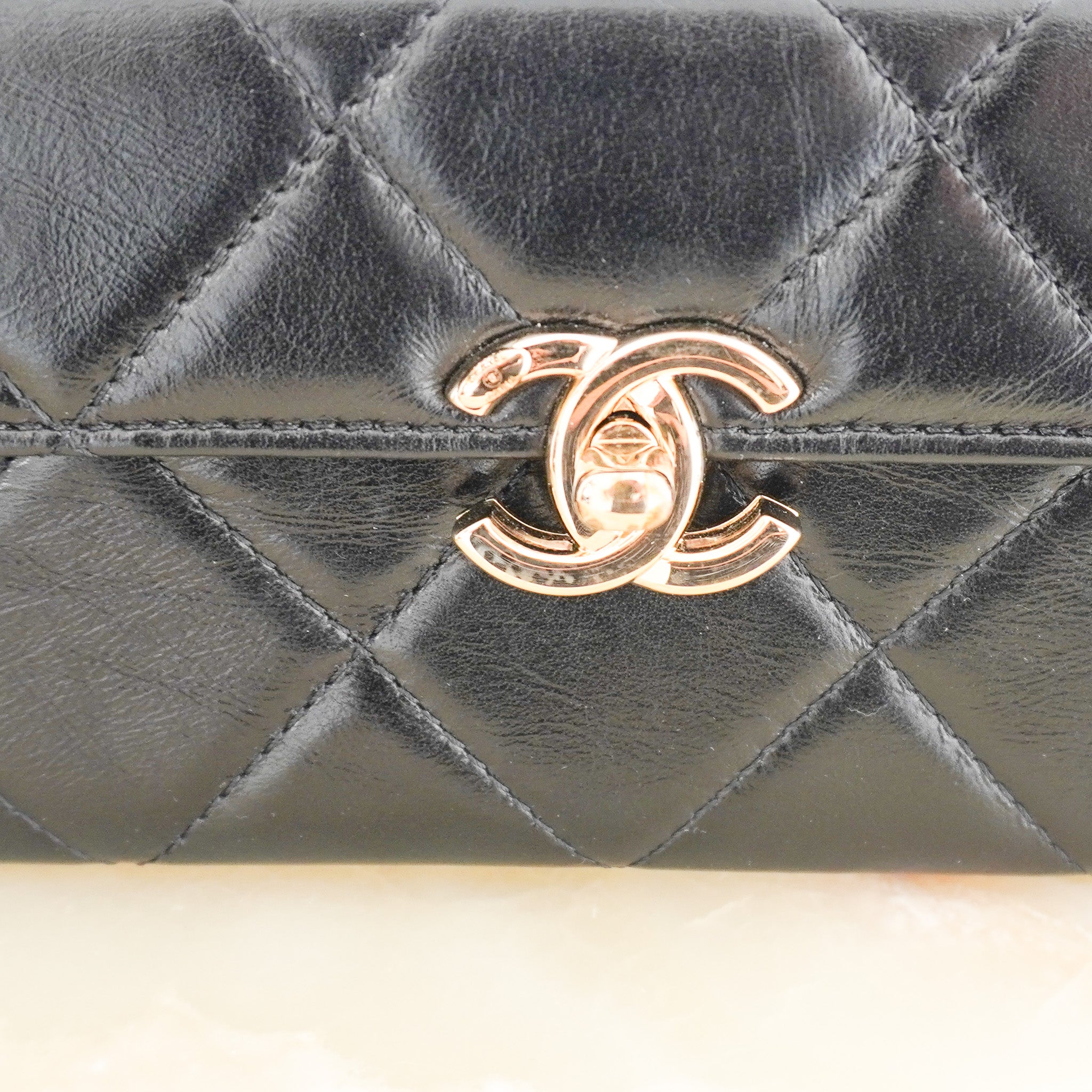 Chanel Shiny Calfskin Quilted Top Handle Box Bag | Authentic Preloved - Reloved Again
