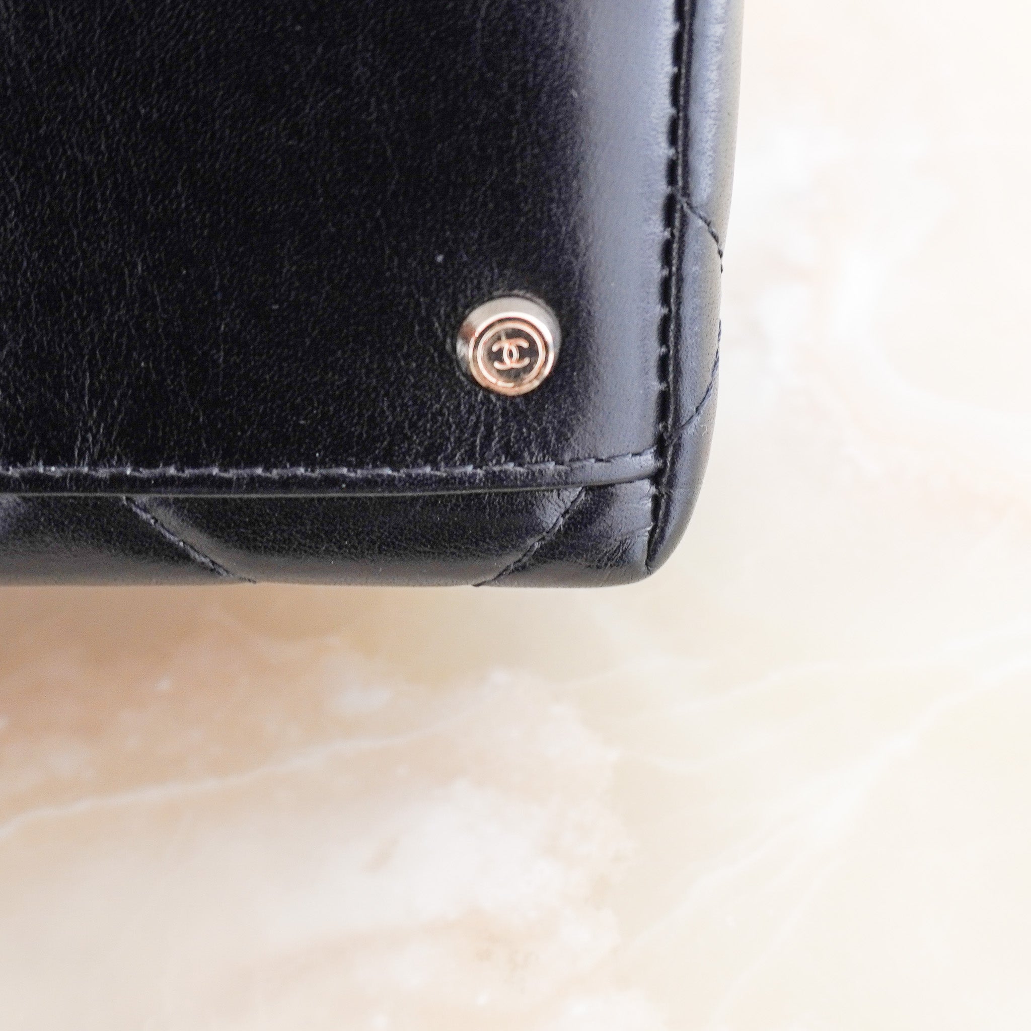 Chanel Shiny Calfskin Quilted Top Handle Box Bag | Authentic Preloved - Reloved Again