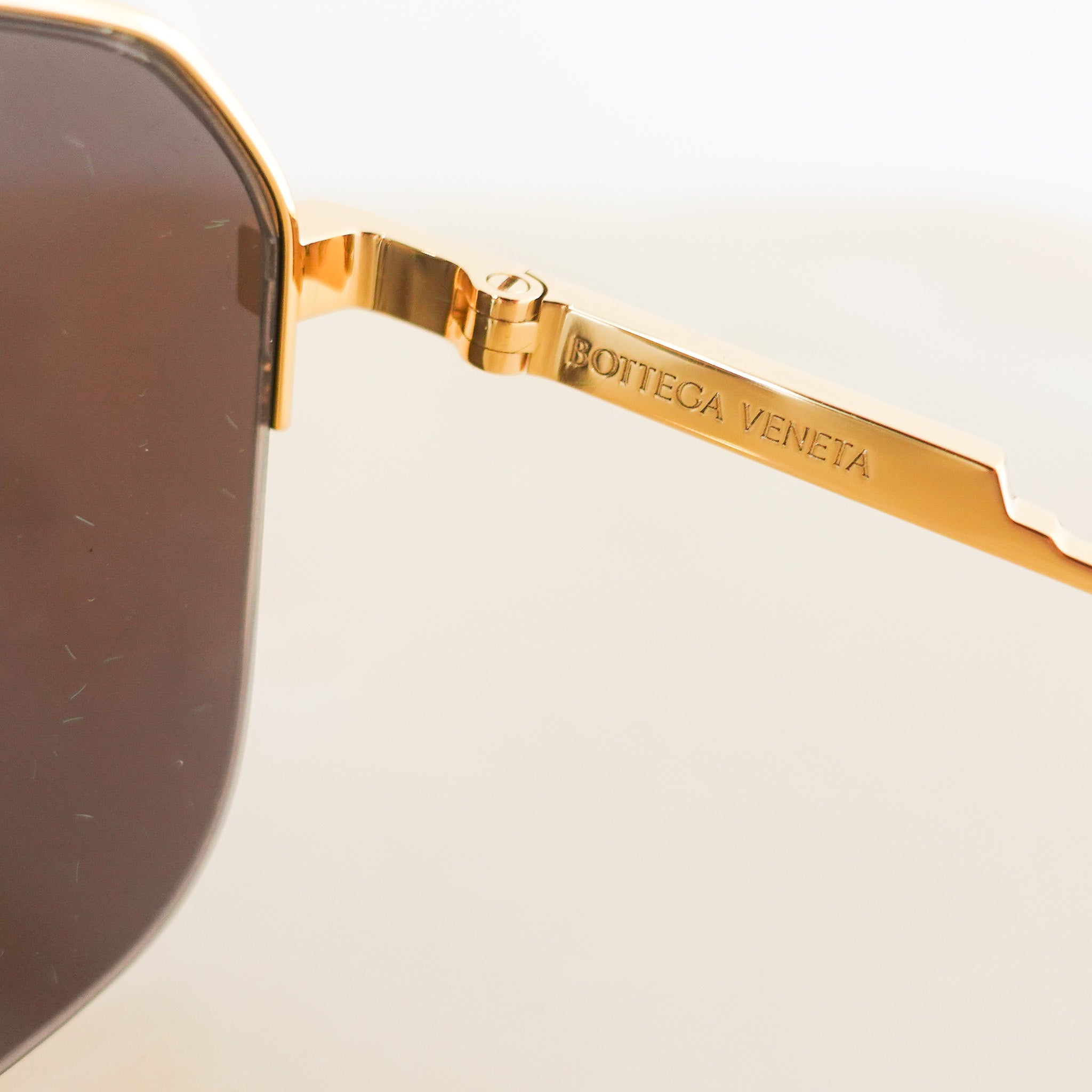 Bottega Veneta Aviator Gold Sunglassses RRP £450 | Authentic Preloved - Reloved Again