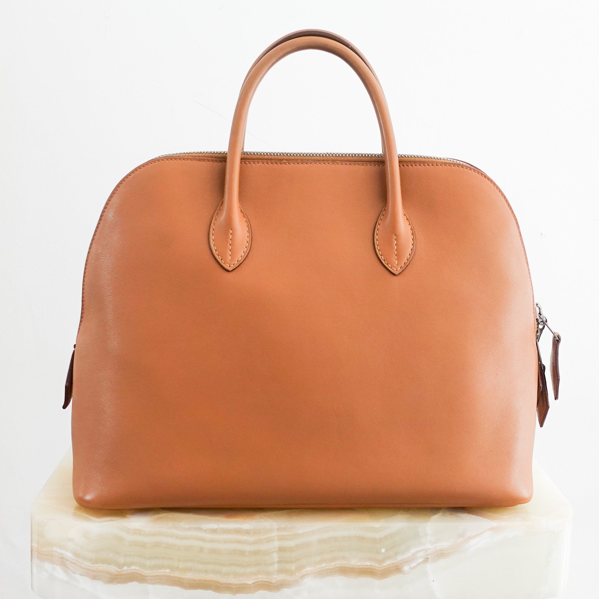 Hermès Bolide 31 Rigid 1923 Bag –Veau Swift Leather and Silver Hardware