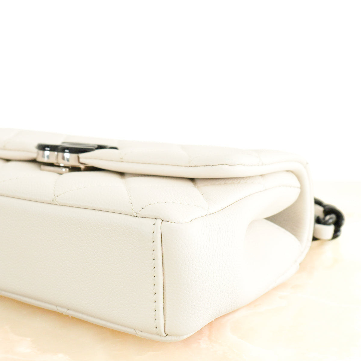 Chanel Quilted Flap Bag in Ivory Caviar Leather | Authentic Preloved