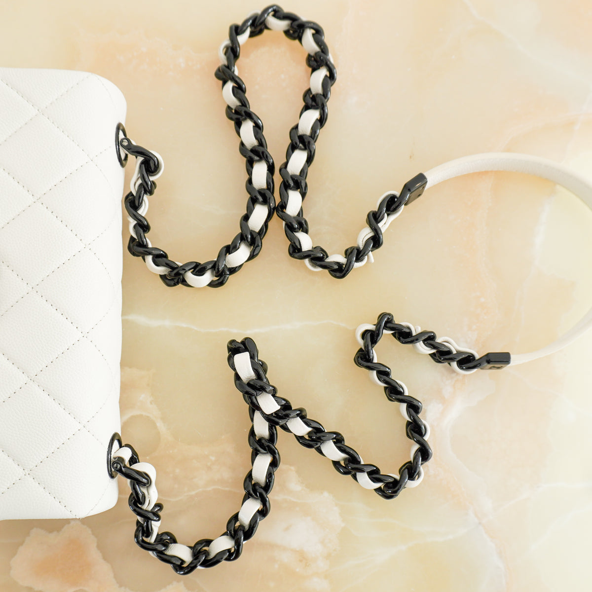 Chanel Quilted Flap Bag in Ivory Caviar Leather | Authentic Preloved
