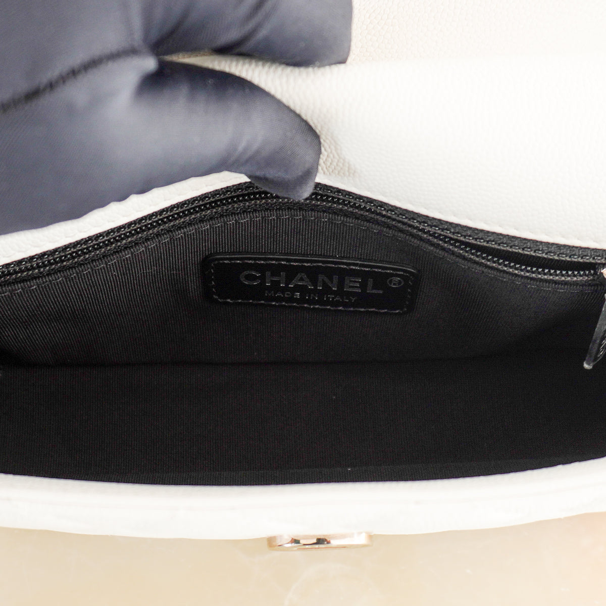 Chanel Quilted Flap Bag in Ivory Caviar Leather | Authentic Preloved