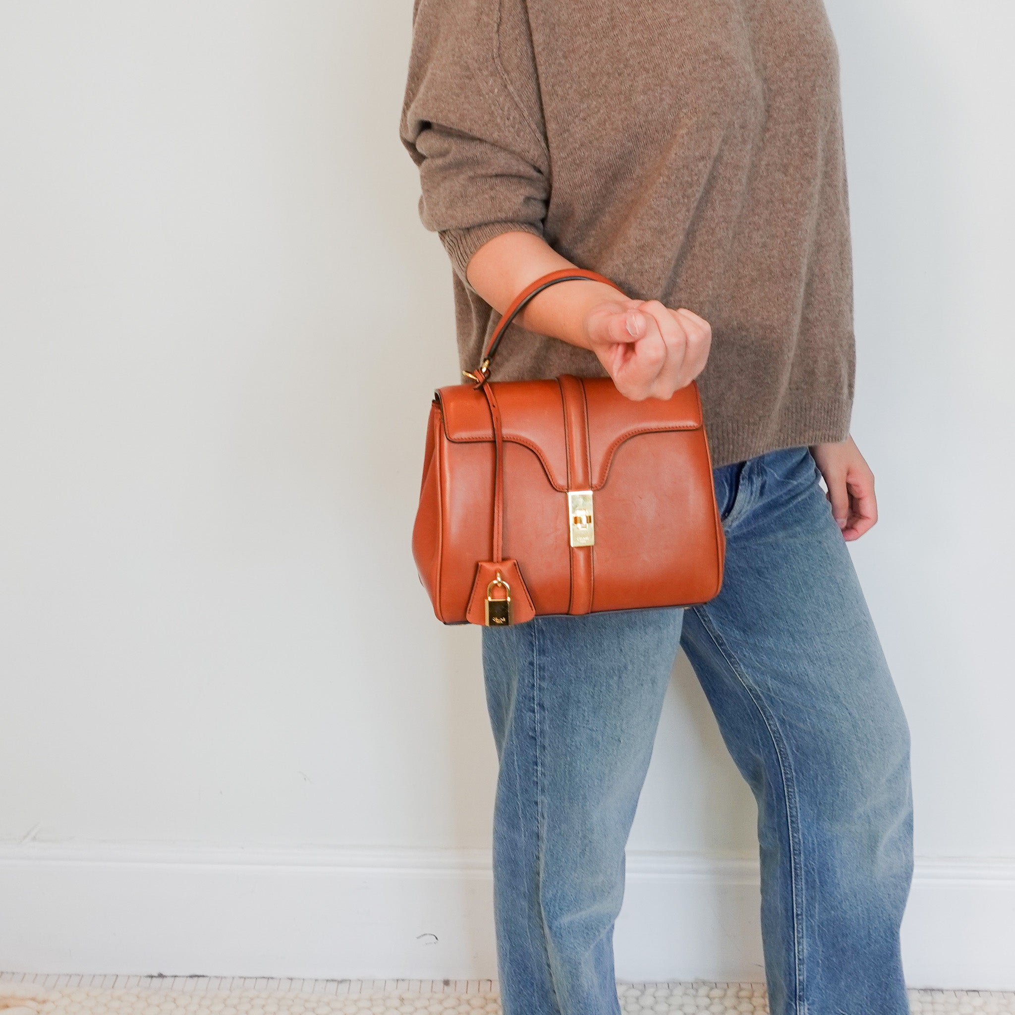 CURRENT SEASON Celine Classique 16 Small Handbag in Tan £3400 | Authentic Preloved - Reloved Again