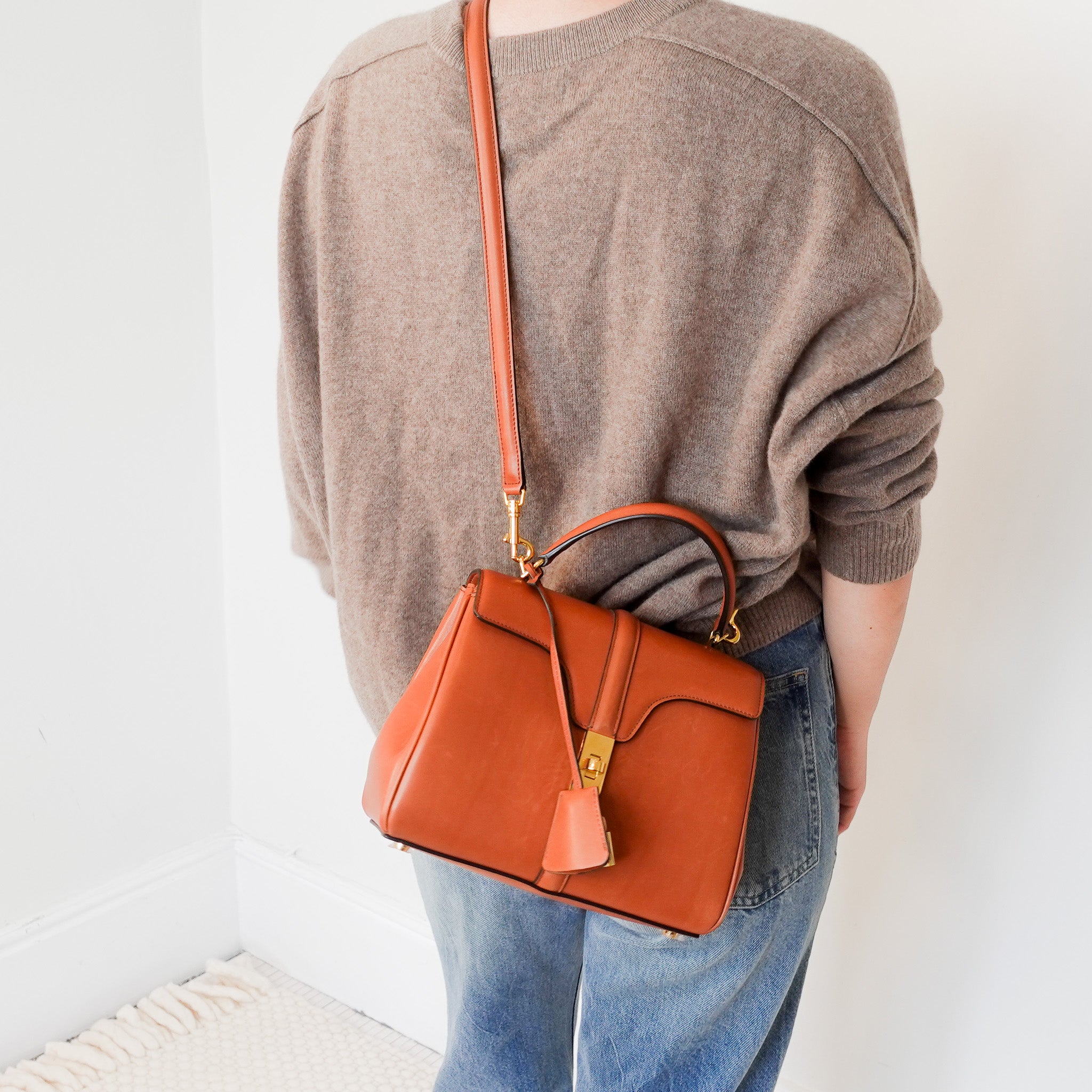 CURRENT SEASON Celine Classique 16 Small Handbag in Tan £3400 | Authentic Preloved - Reloved Again