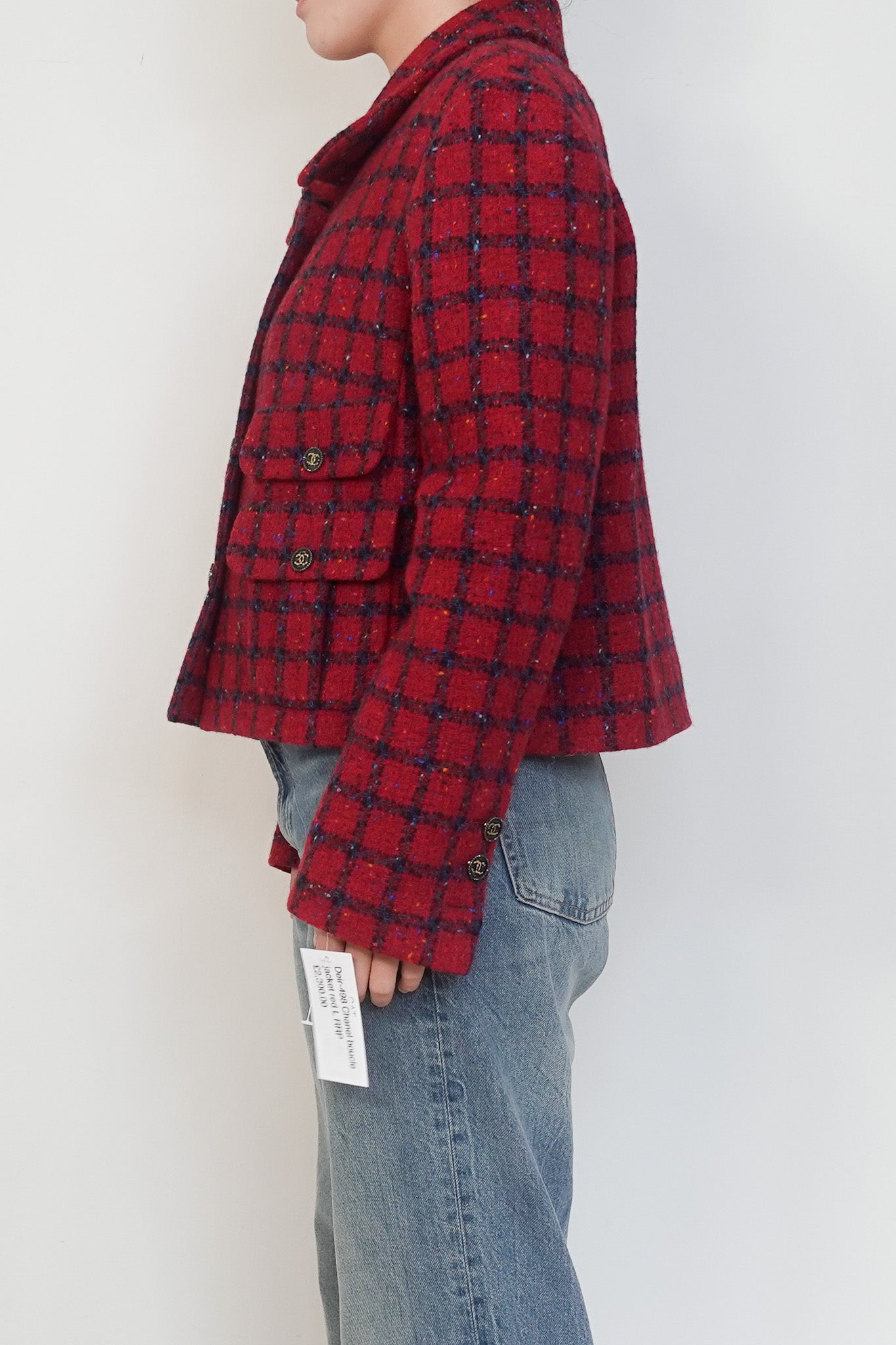 Chanel Red Boucle Jacket RRP £2300 | Authentic Preloved - Reloved Again