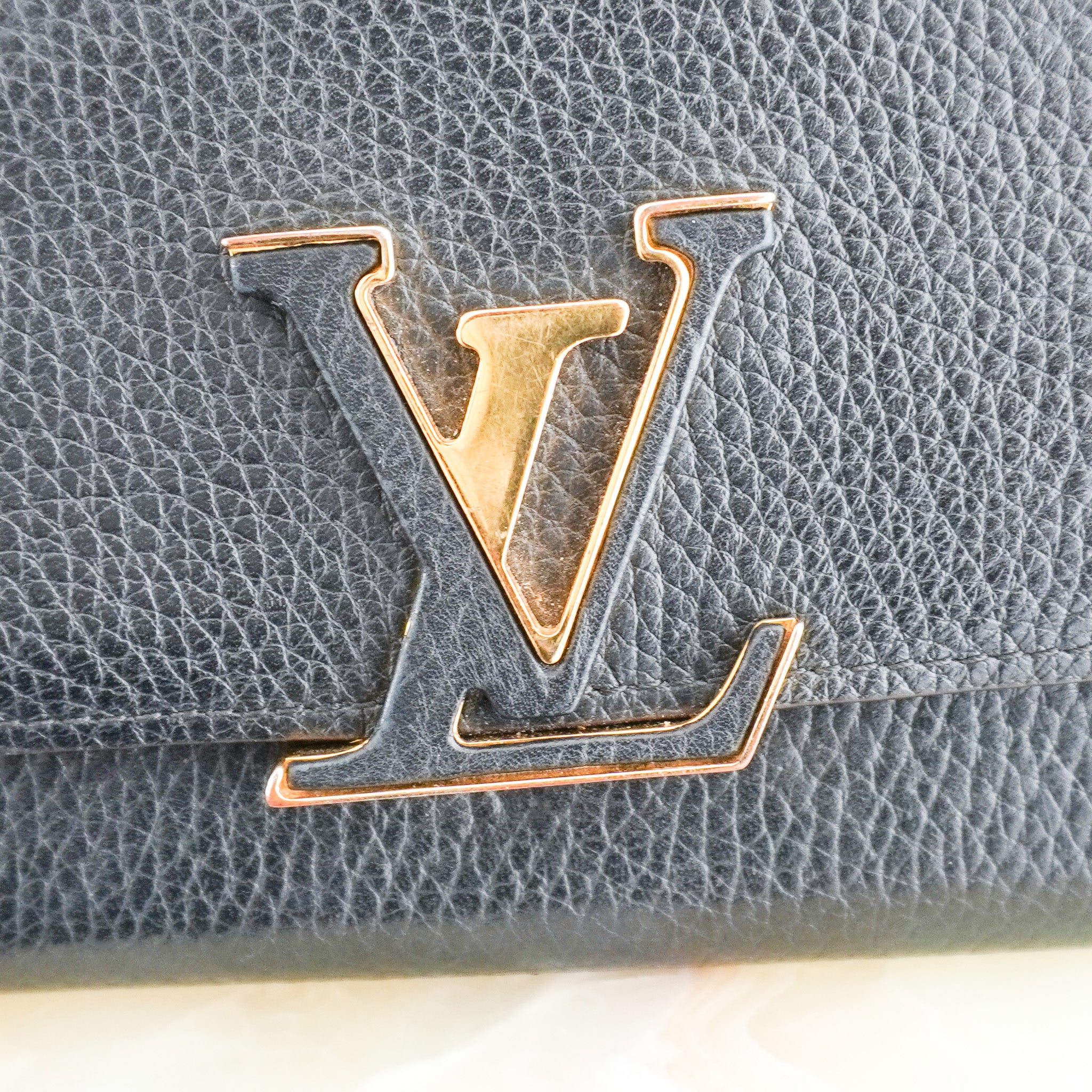 Louis Vuitton Capucines Wallet in Black RRP £1010 | Authentic Preloved - Reloved Again