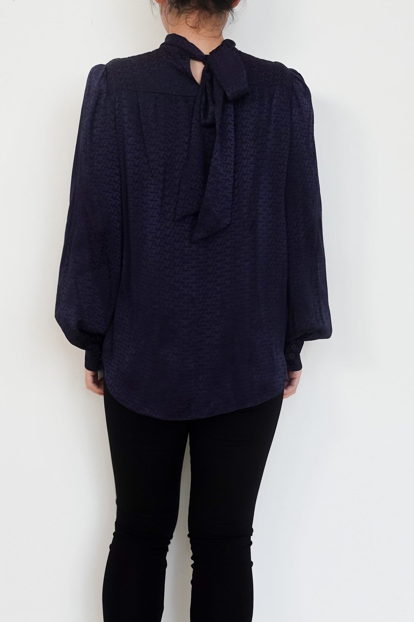Zadig & Voltaire Navy Silk Blouse RRP £215 | Authentic Preloved