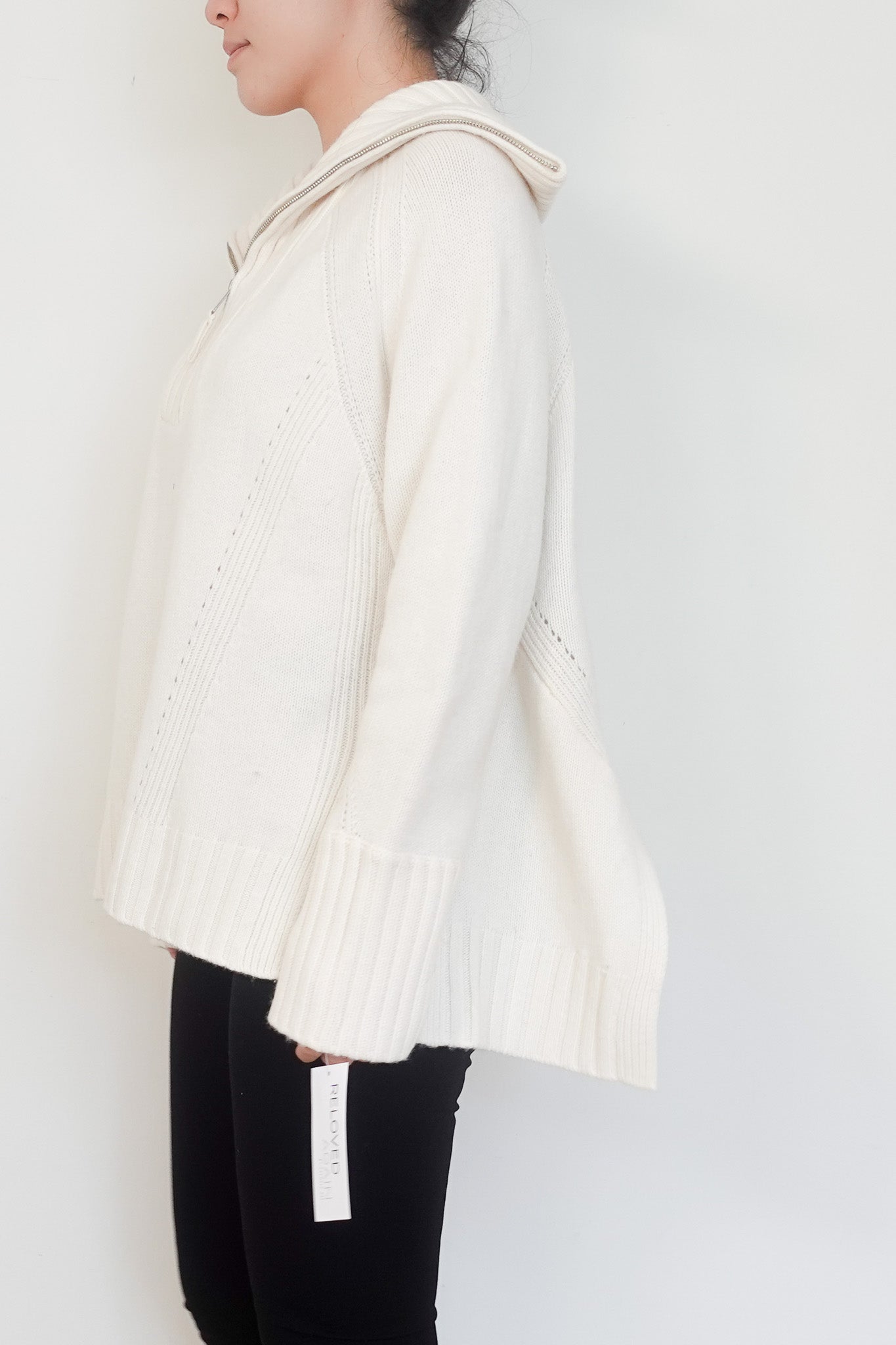 Berenice Half Zip Cream Wool Turtle Neck | Authentic Preloved