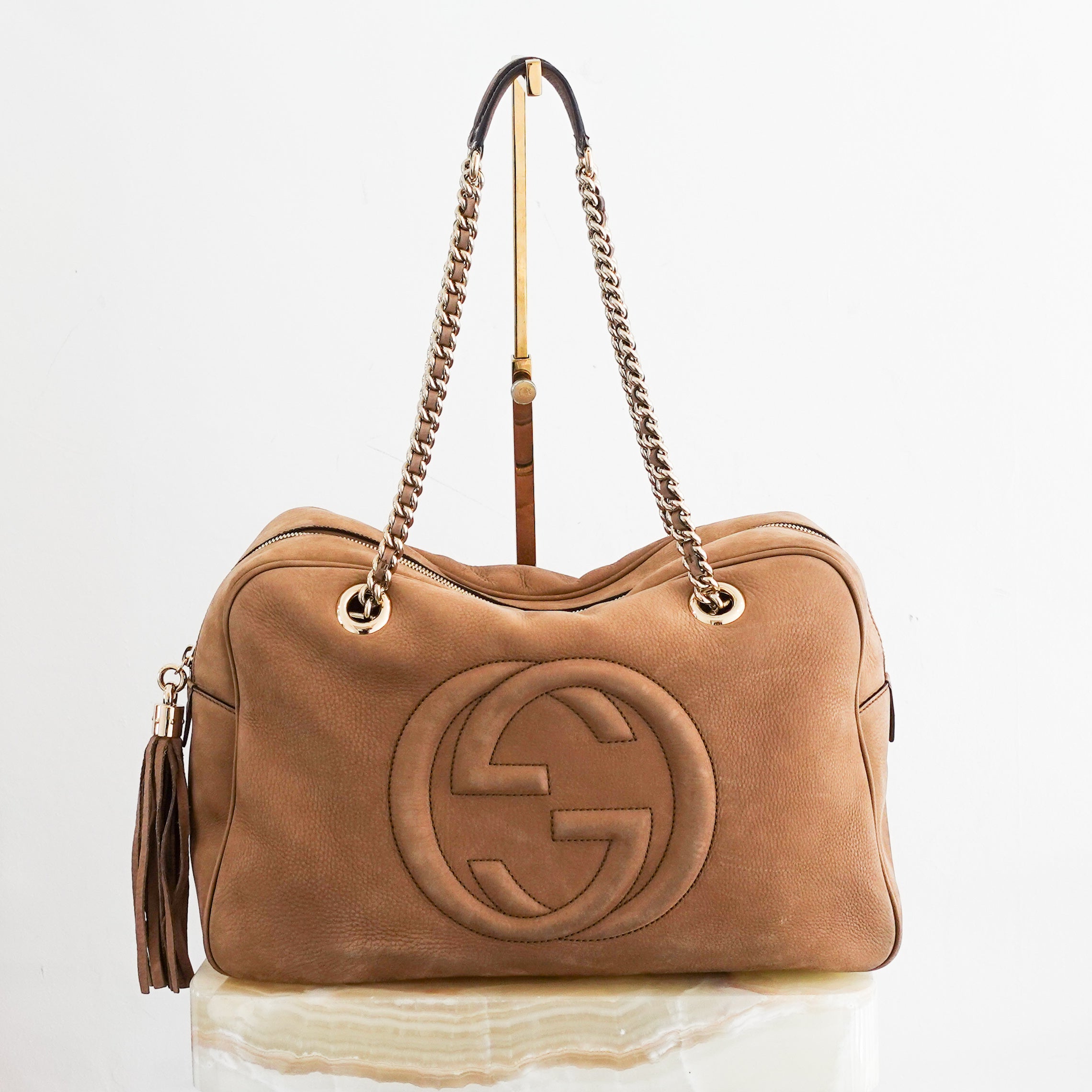 Soho leather bag in camel RRP £1.3K