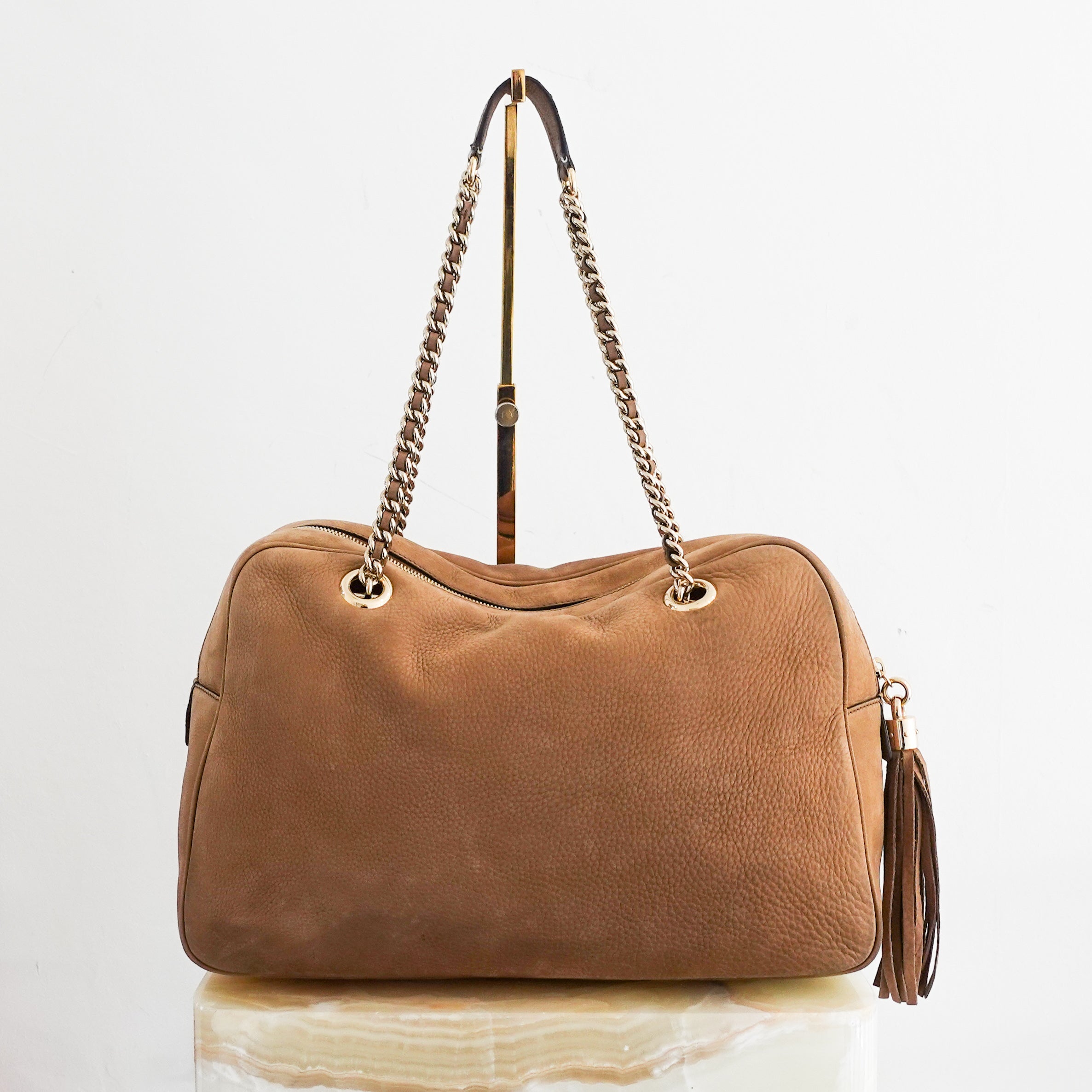 Soho leather bag in camel RRP £1.3K