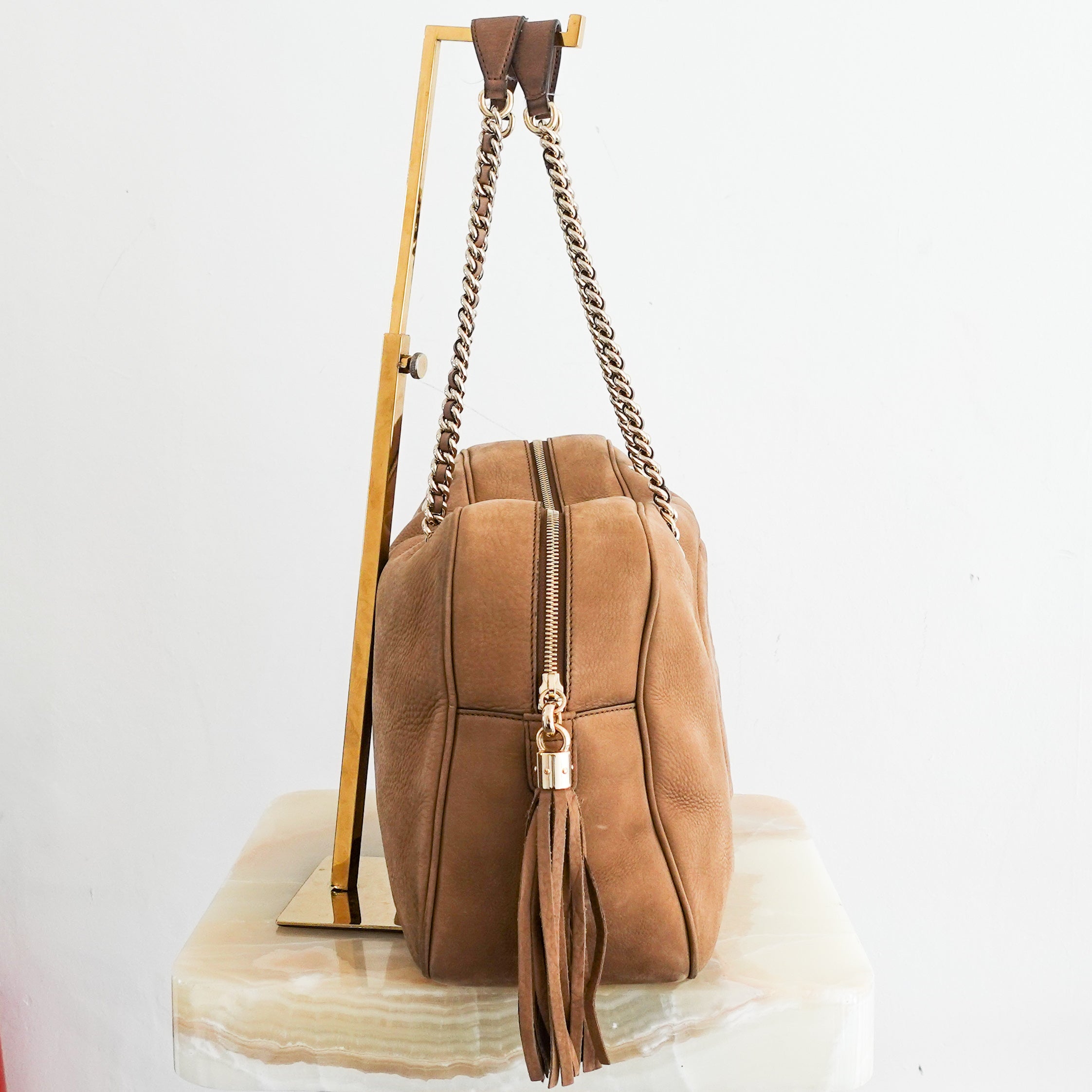 Soho leather bag in camel RRP £1.3K