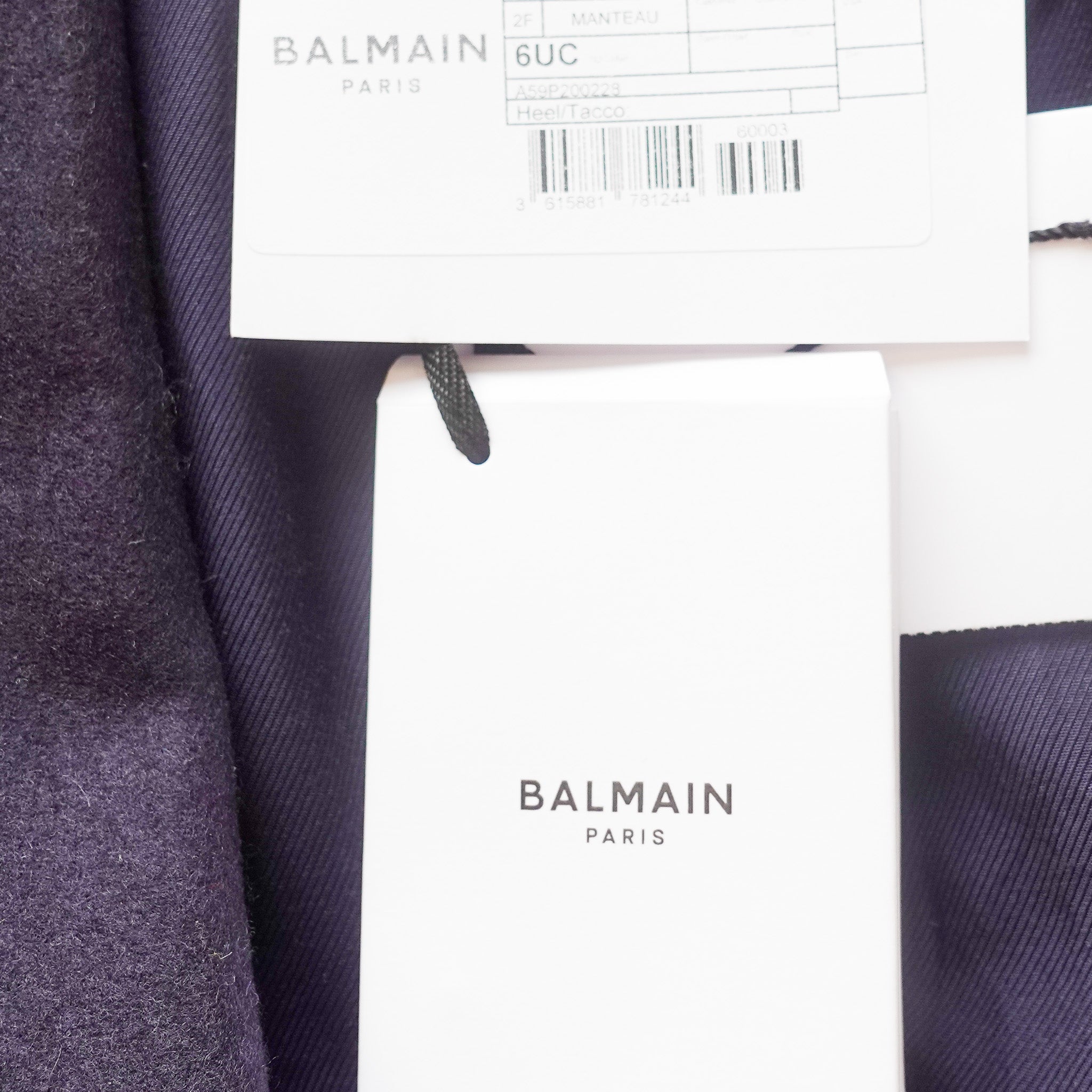NEW Balmain Navy Wool Coat RRP £2300 | Authentic Preloved - Reloved Again