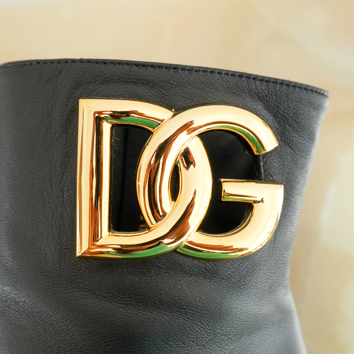 Dolce & Gabbana Black Lambskin Leather Ankle Boots (RRP £1150) | Authentic Preloved