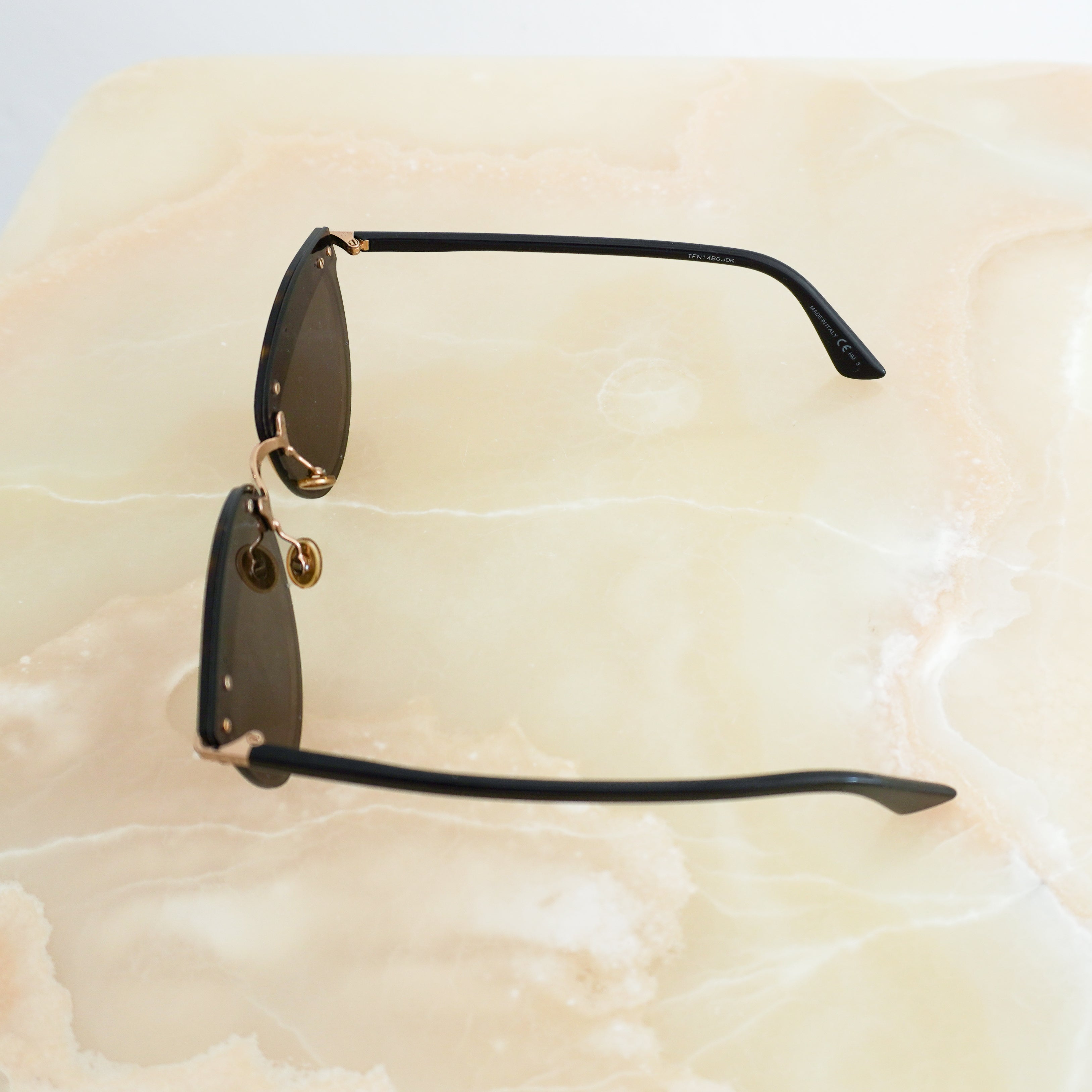 Christian Dior 5812M Black & Rose Gold Round Sunglasses (RRP £320) | Authentic Preloved FINAL SALE