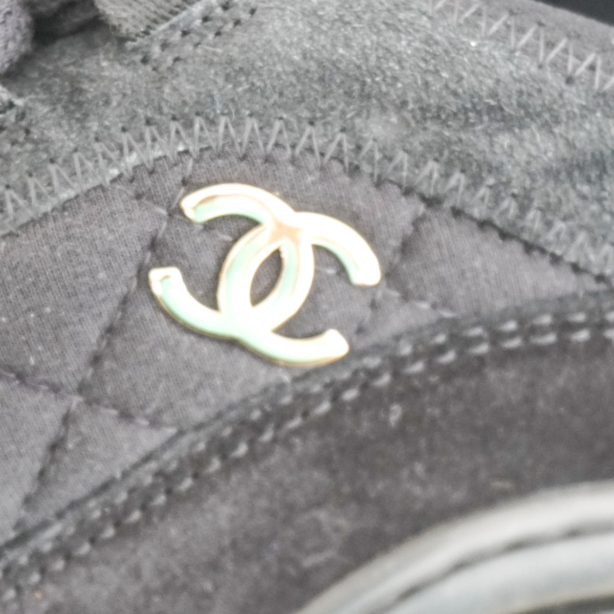 Chanel Suede Calfskin CC Trainers (RRP £1000) | Authentic Preloved