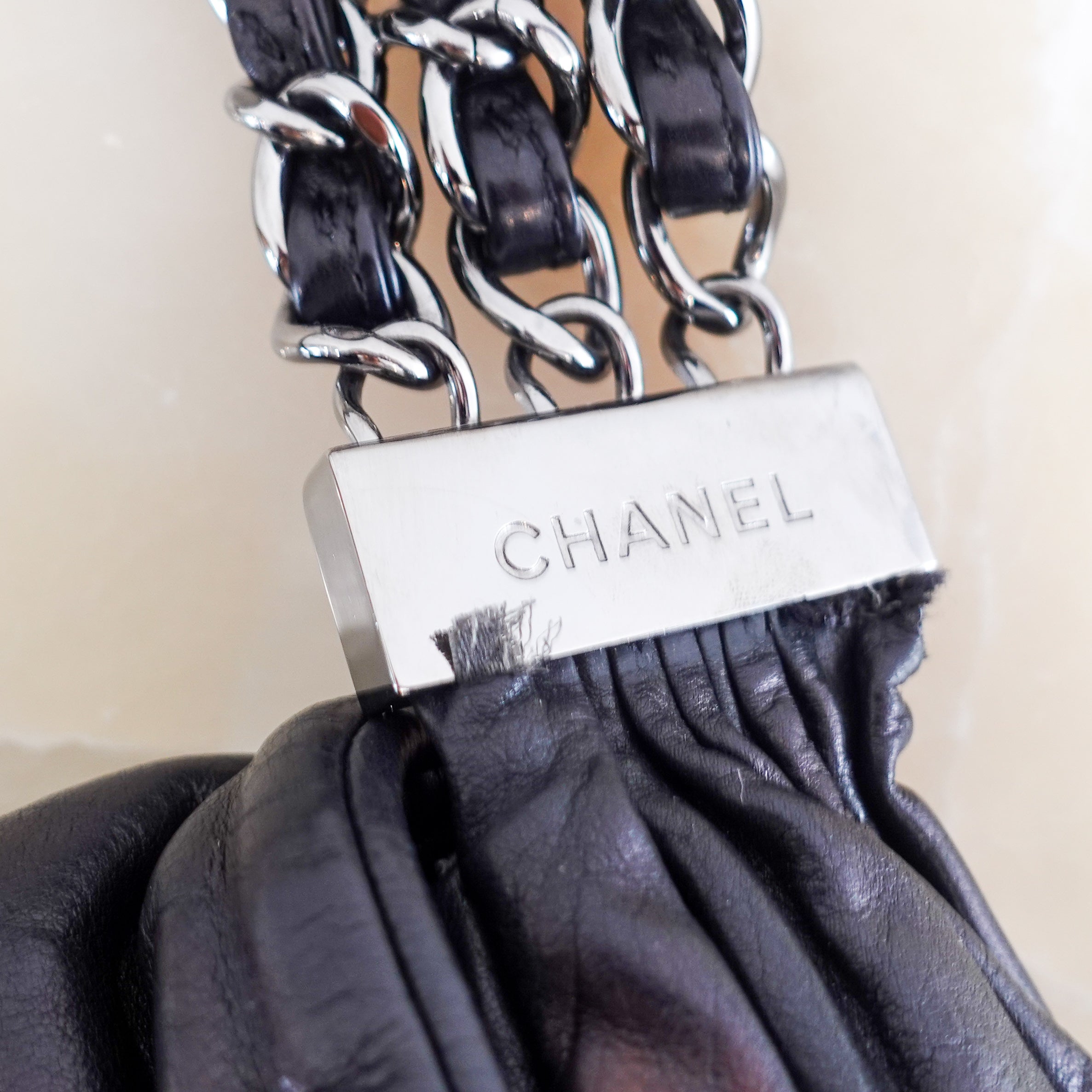 Vintage black chain bag RRP £1.6K