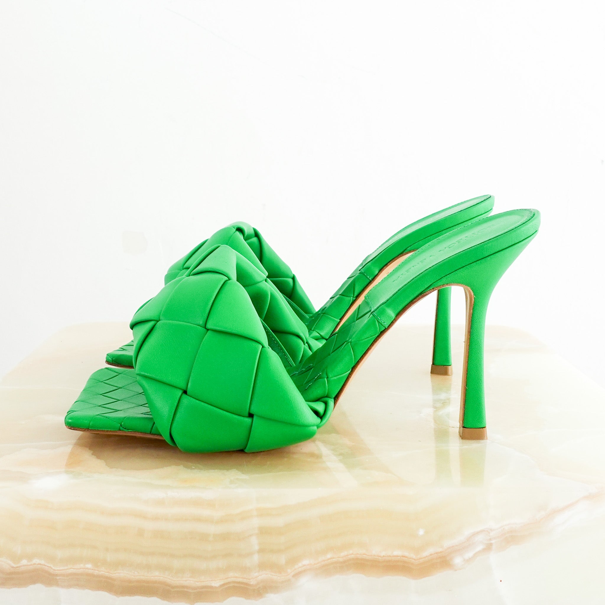 Bottega Veneta Lido Green Heels RRP £1.1k