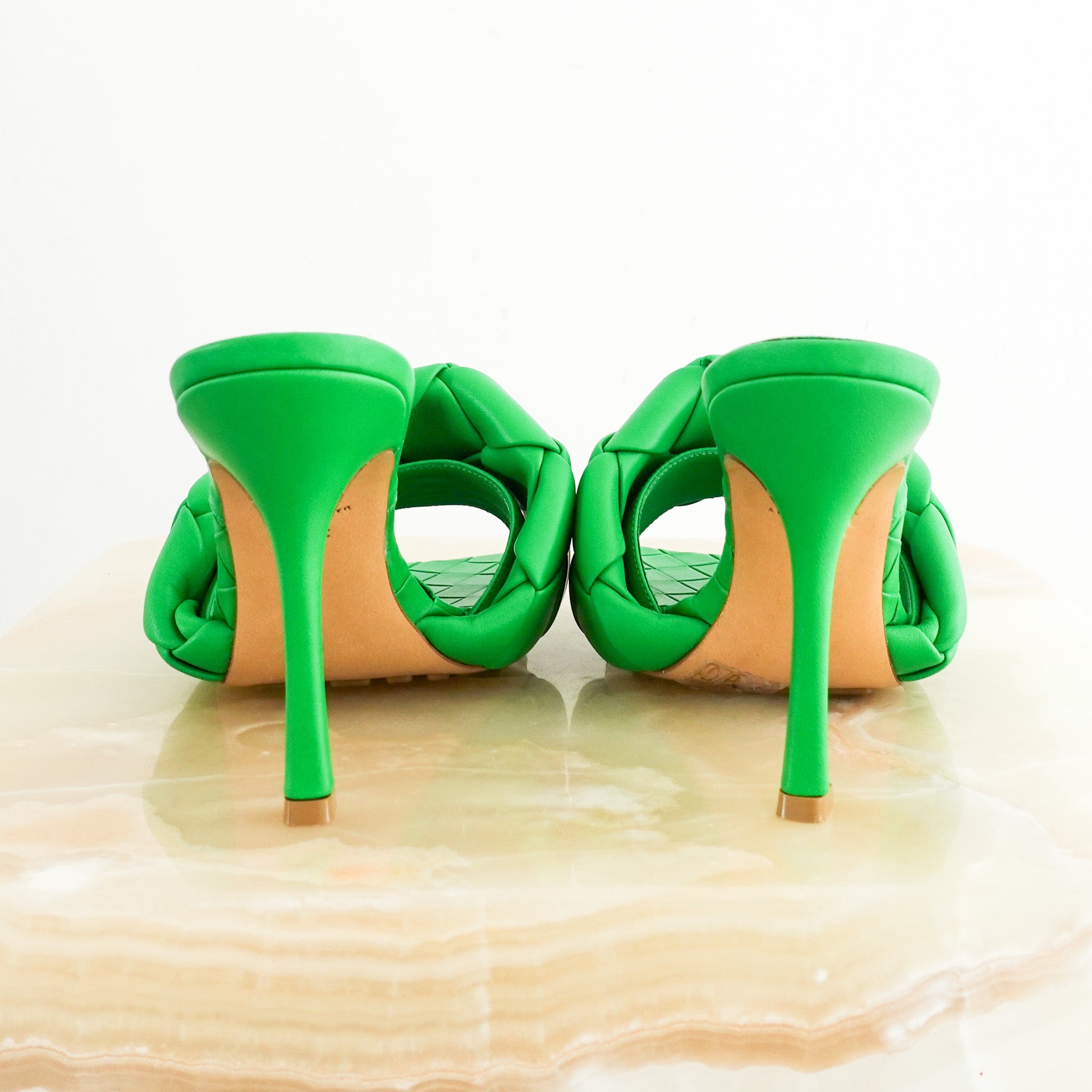 Bottega Veneta Lido Green Heels RRP £1.1k