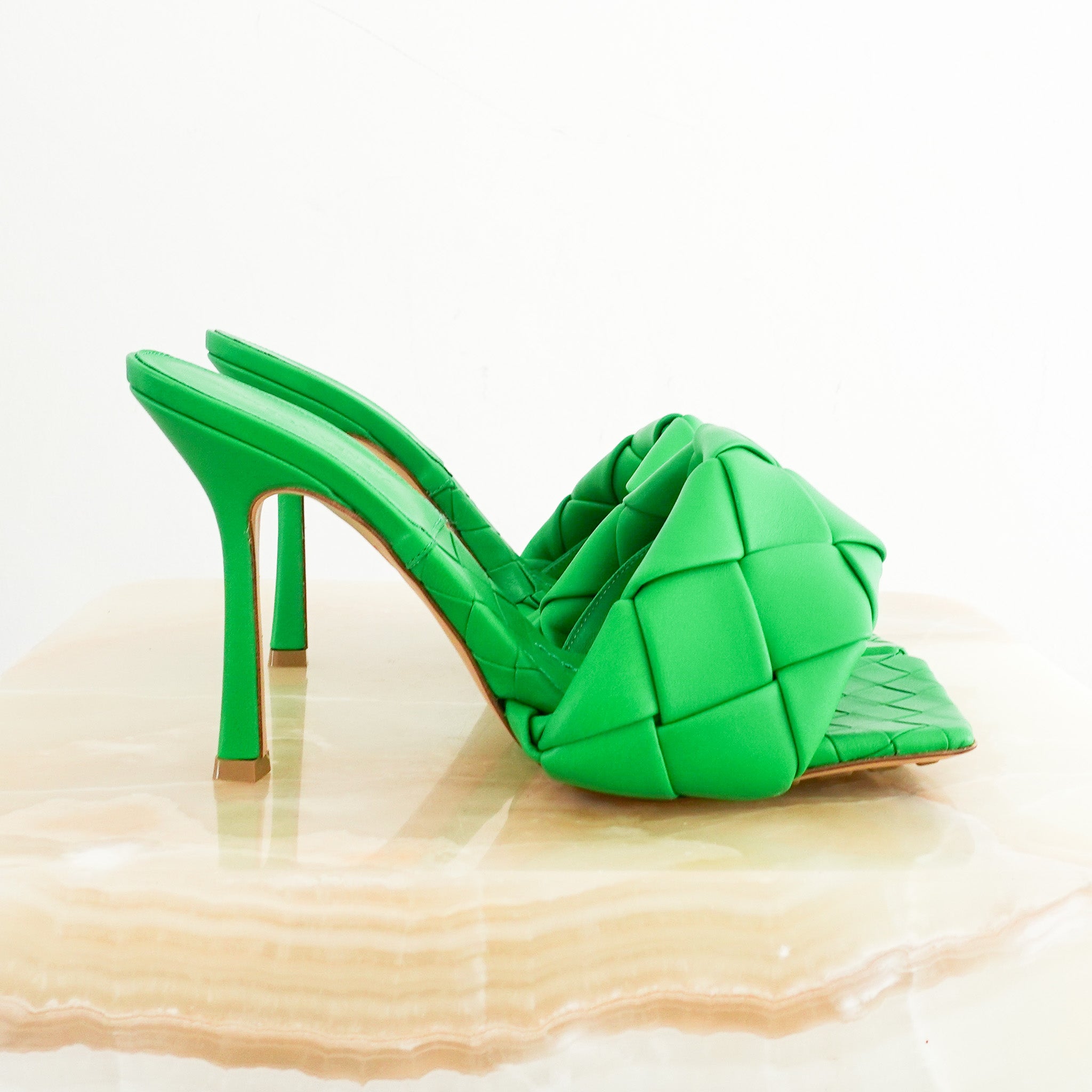 Bottega Veneta Lido Green Heels RRP £1.1k