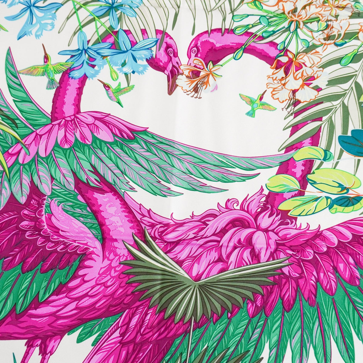 Hermès Flamingo Party Silk Carré 90 Scarf (RRP £520) | FINAL SALE Authentic Preloved - Reloved Again