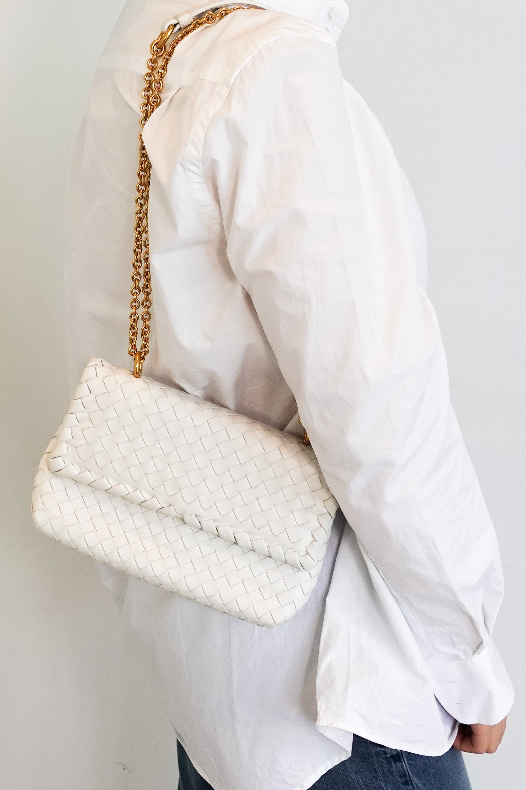 White quilted crossbody bag RRP £2000