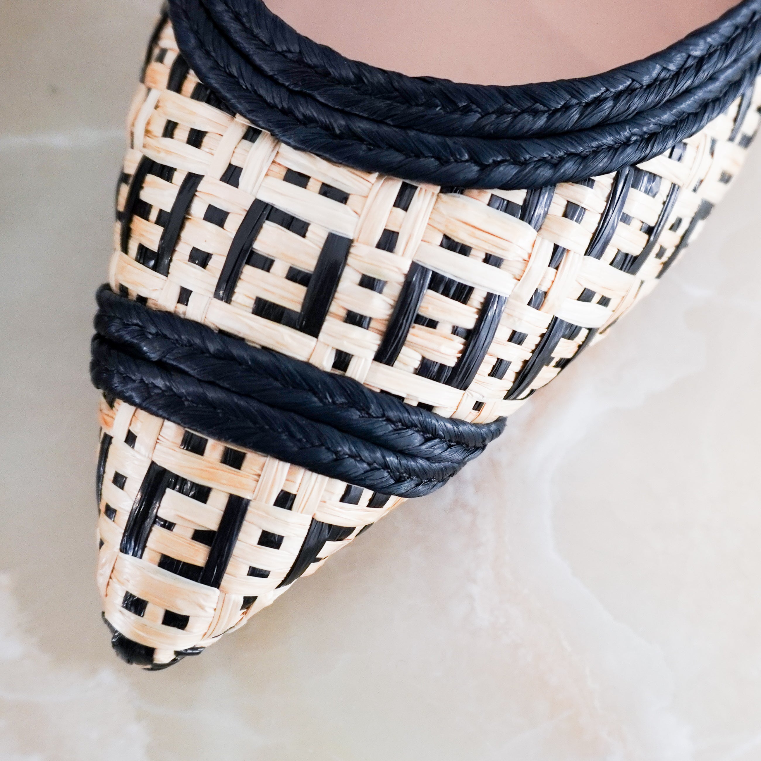 Fendi Black Colibri Raffia Heels RRP £800 | Authentic Preloved