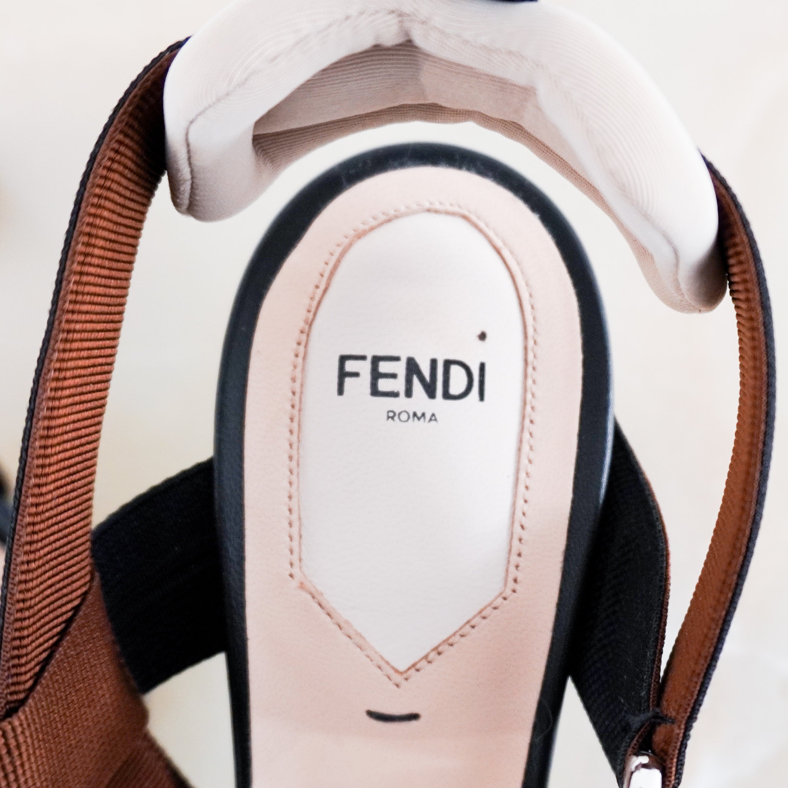 Fendi Black Colibri Raffia Heels RRP £800 | Authentic Preloved